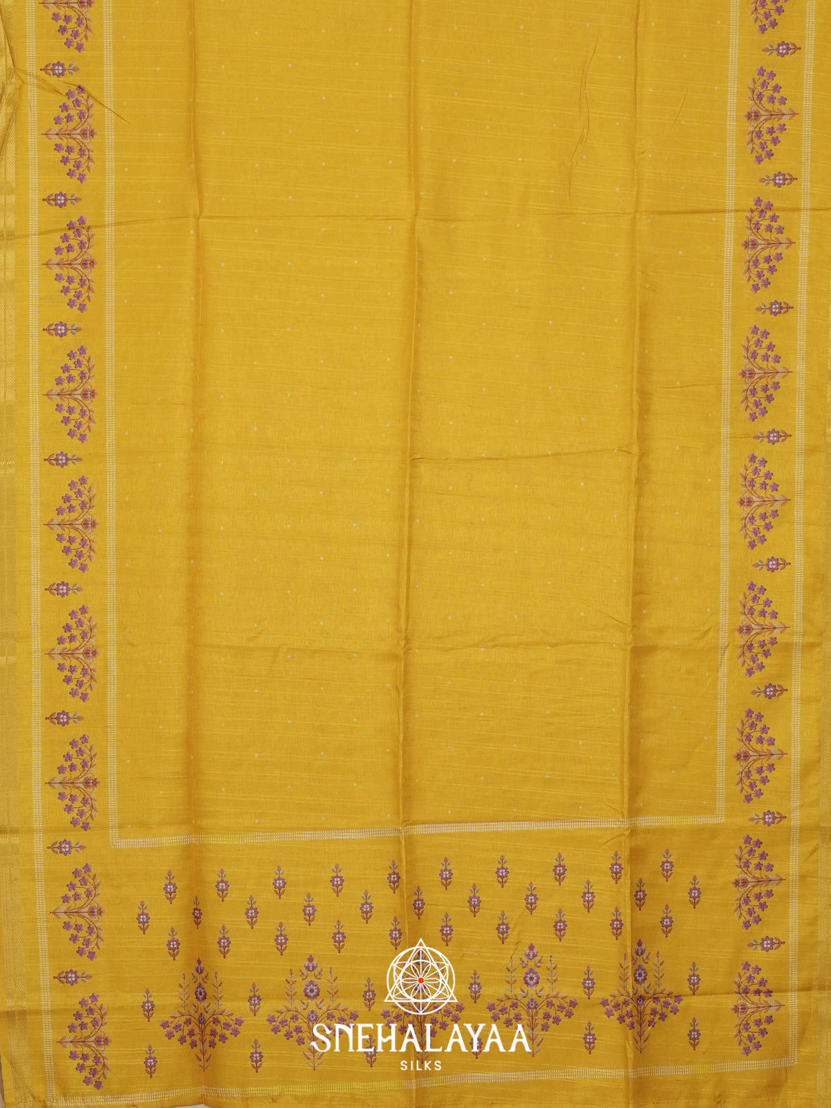 Yellow Tussar Saree