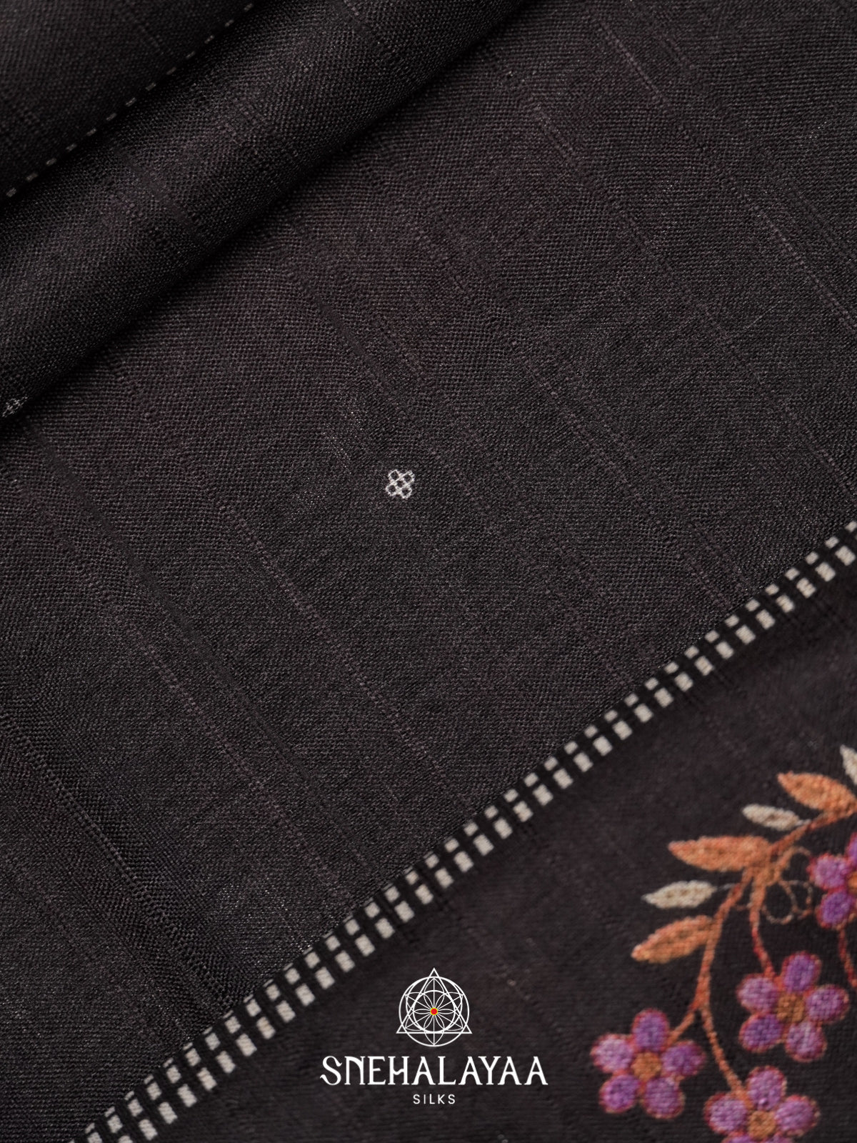 Black Tussar Saree
