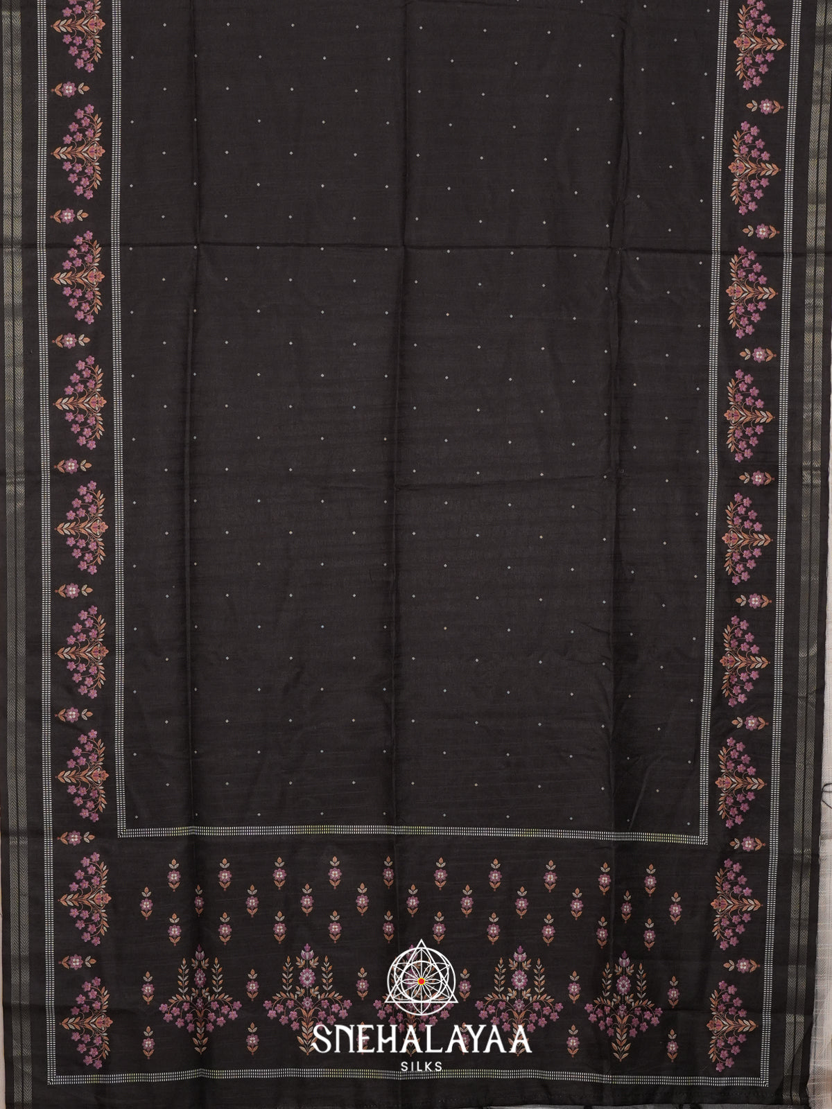 Black Tussar Saree