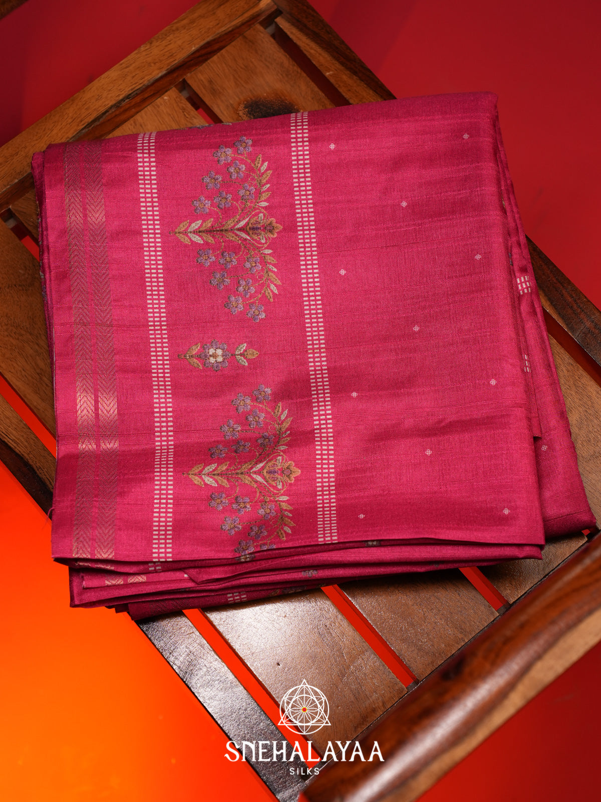 Pink Tussar Saree