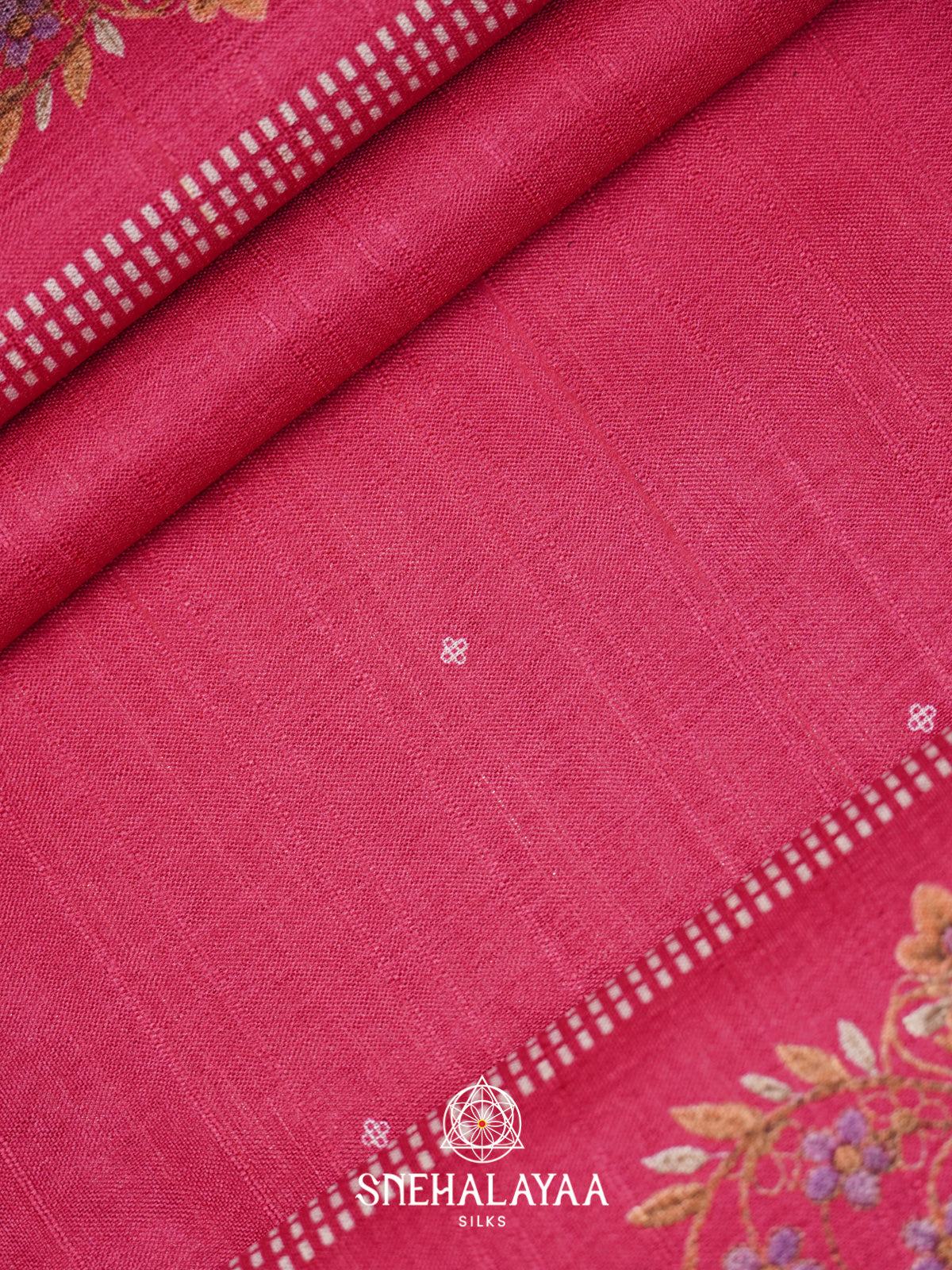 Pink Tussar Saree