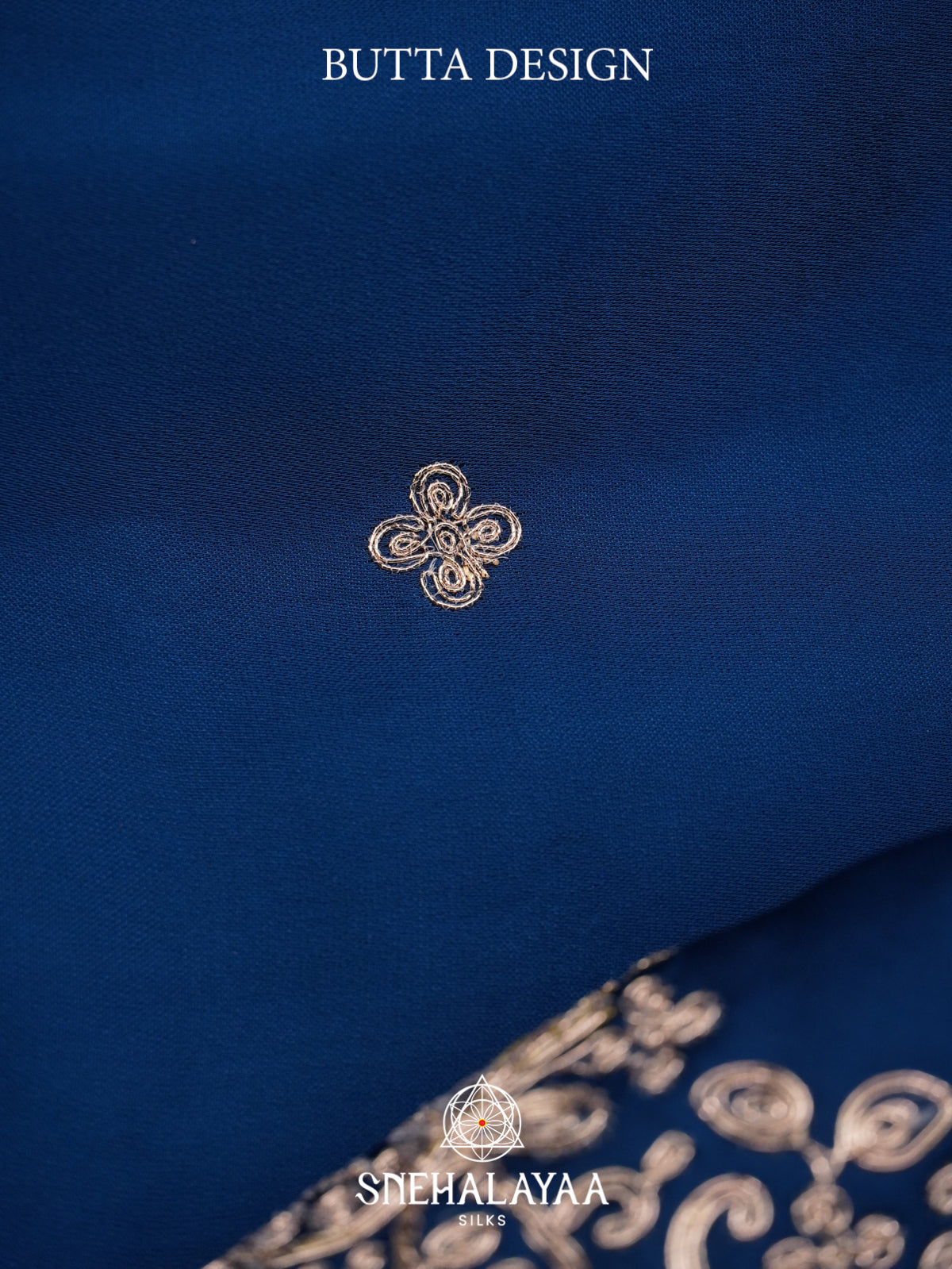 Navy Blue Designer Saree