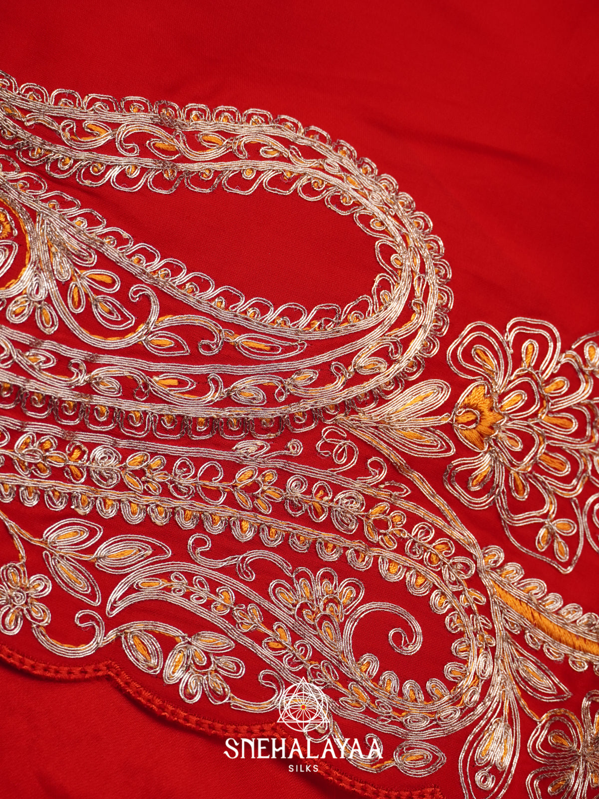 Red Designer Saree