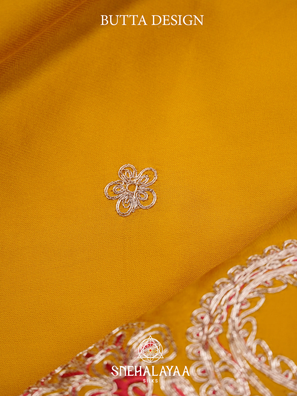 Mango Yellow Designer Saree