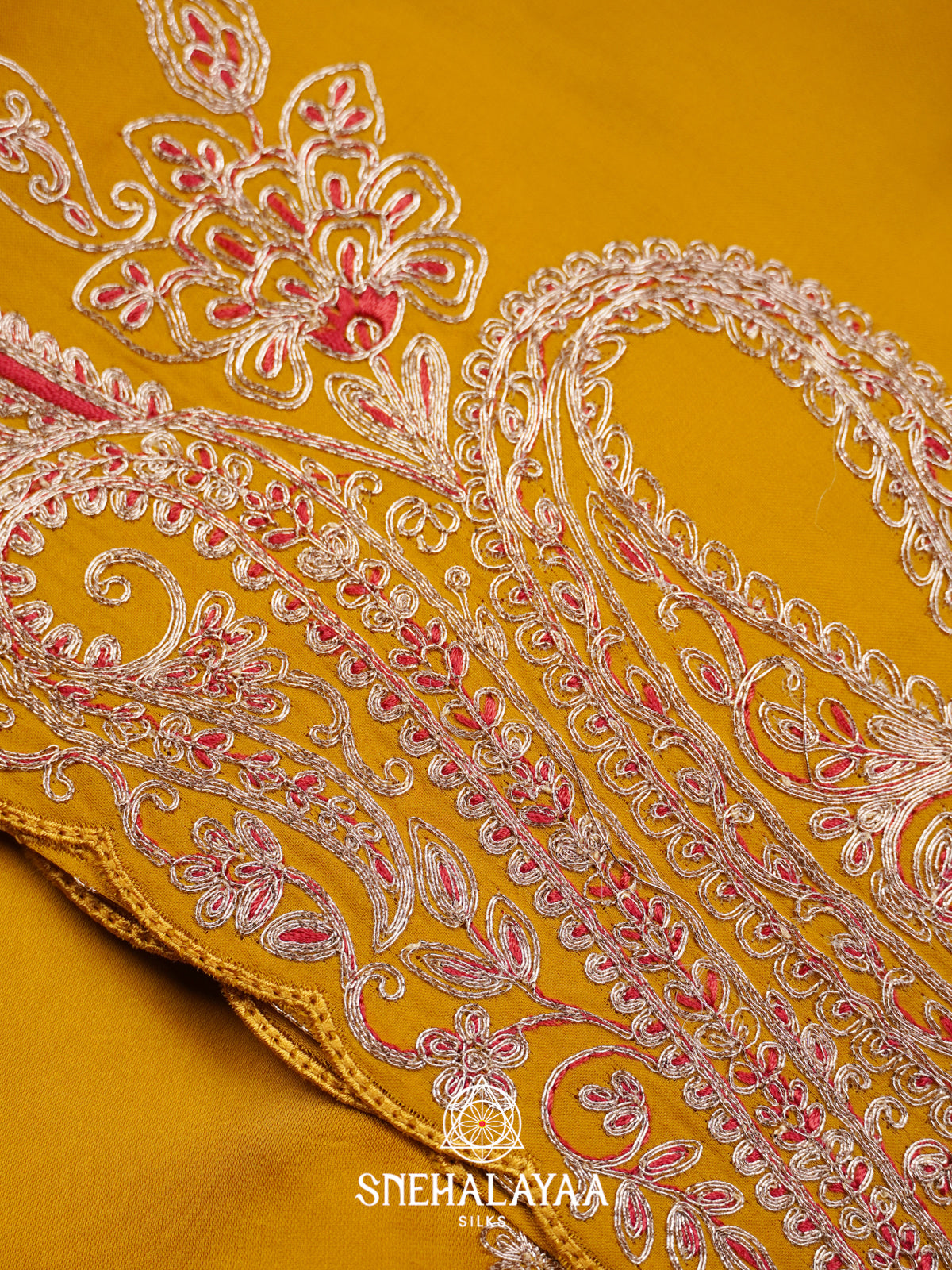 Mango Yellow Designer Saree