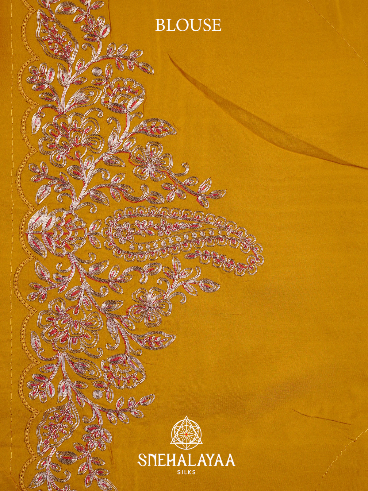 Mango Yellow Designer Saree