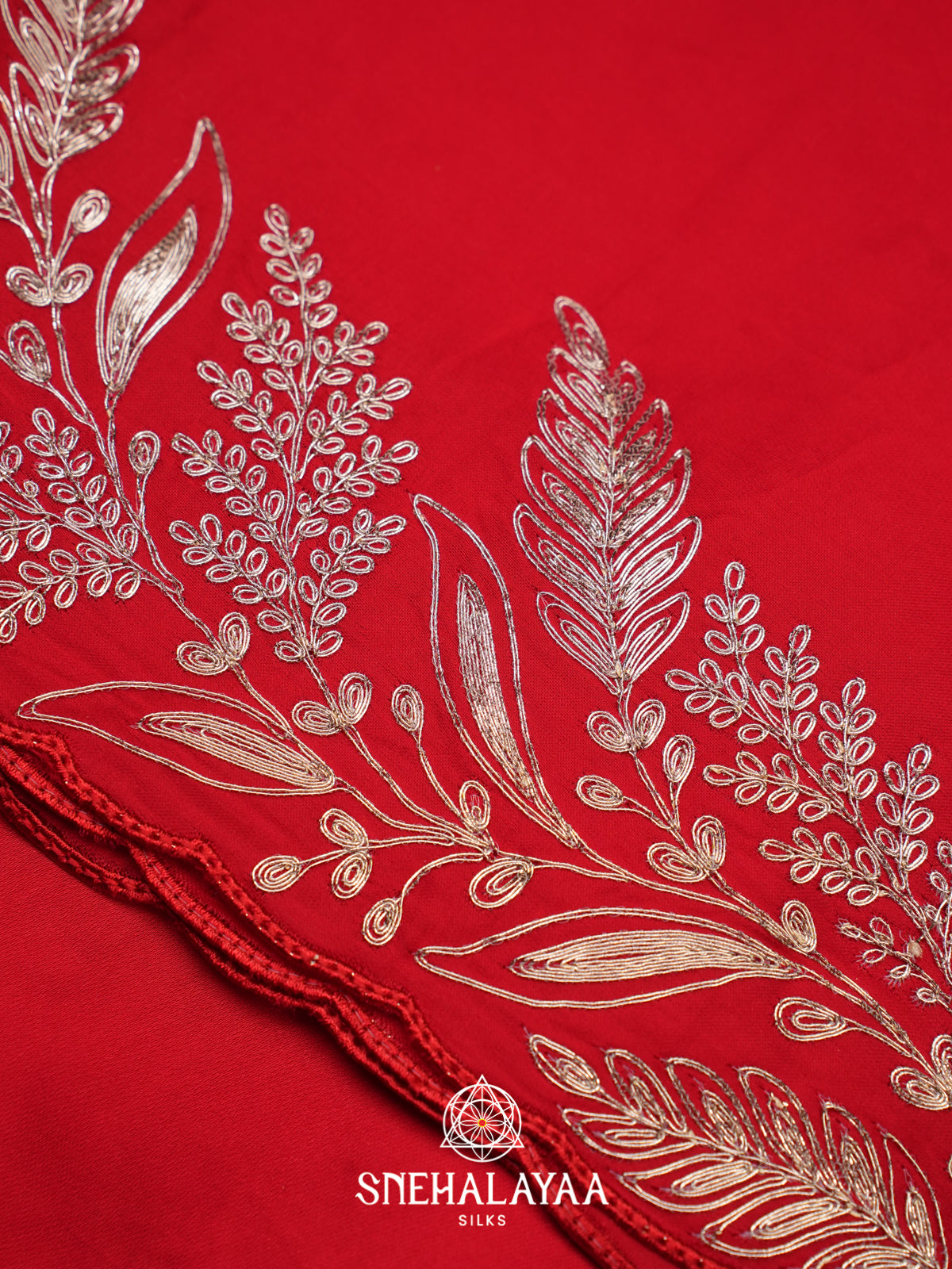 Ruby Red Designer Saree