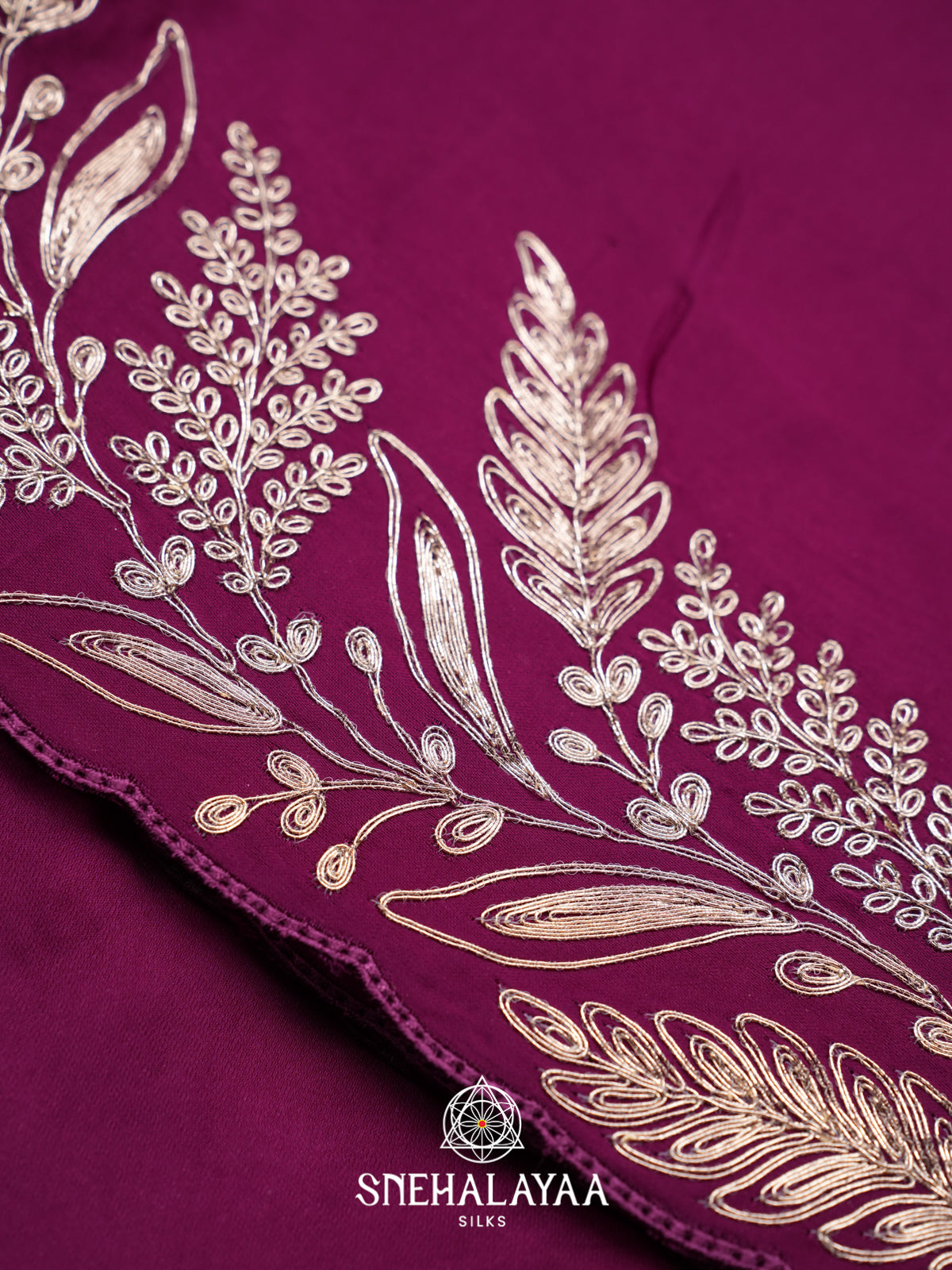 Magenta Designer Saree
