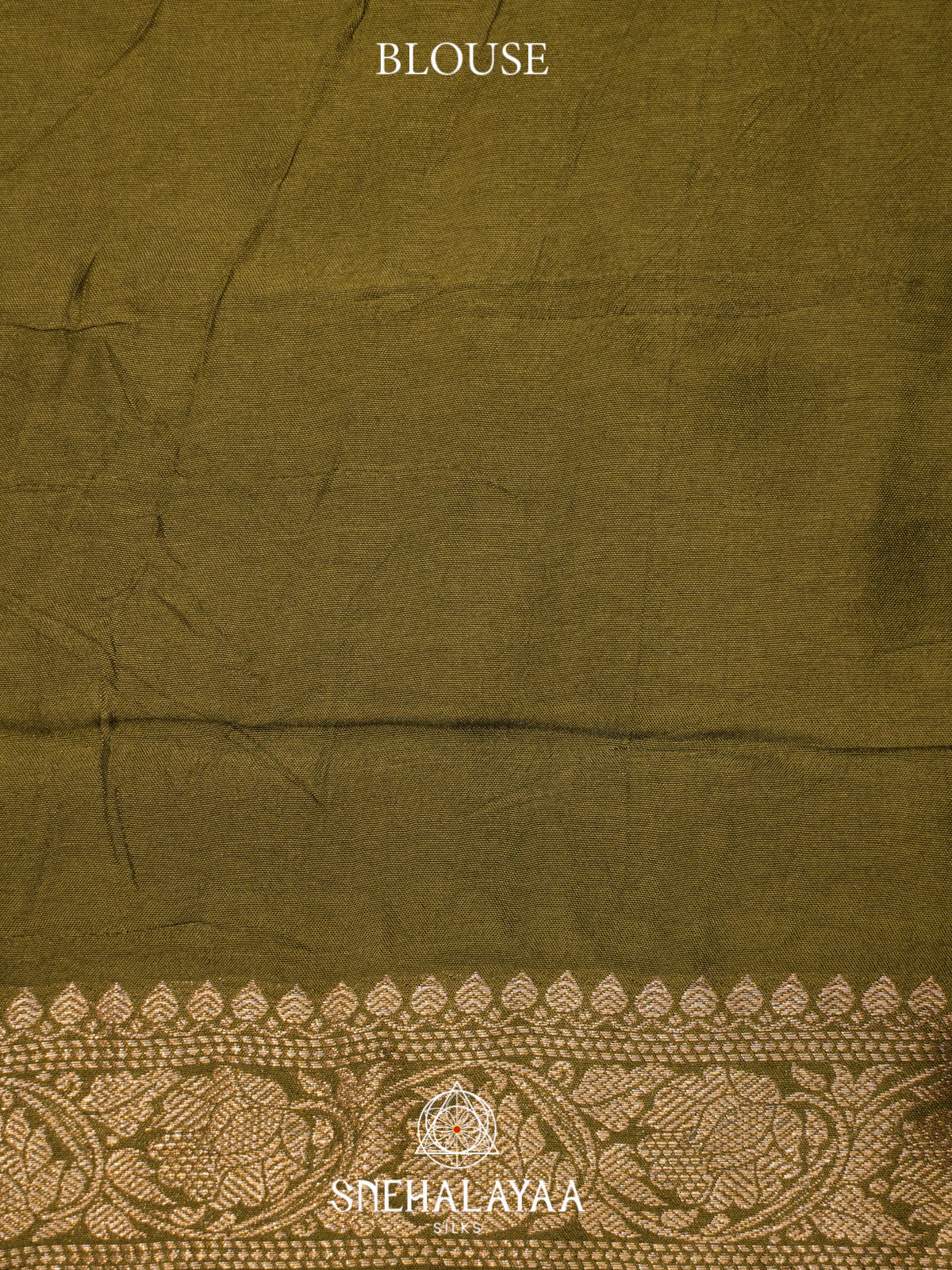 Olive Green Banaras Saree