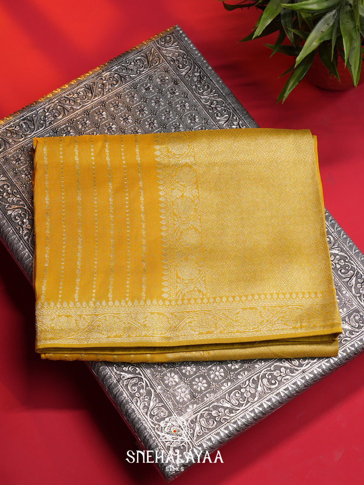 Yellow Banaras Saree