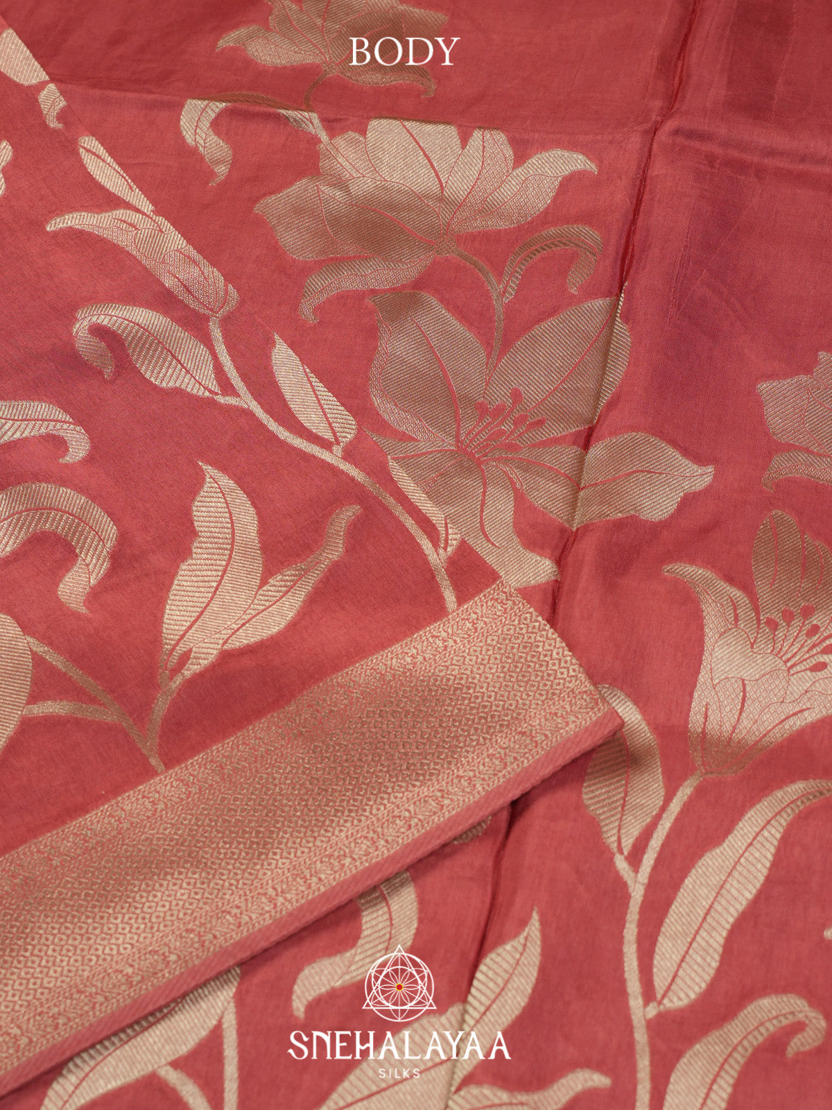 Peach Dola Saree