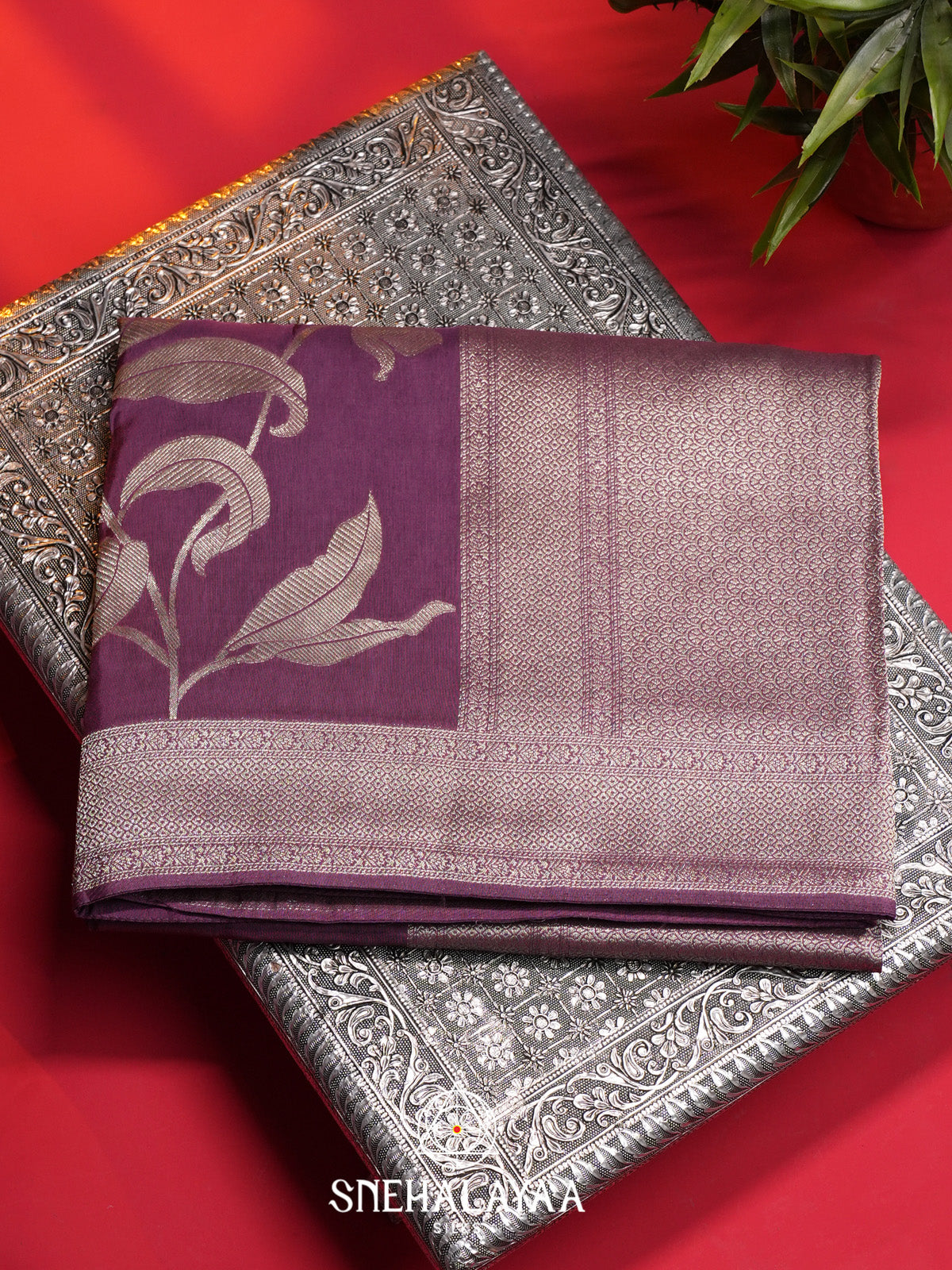 Magenta Dola Saree