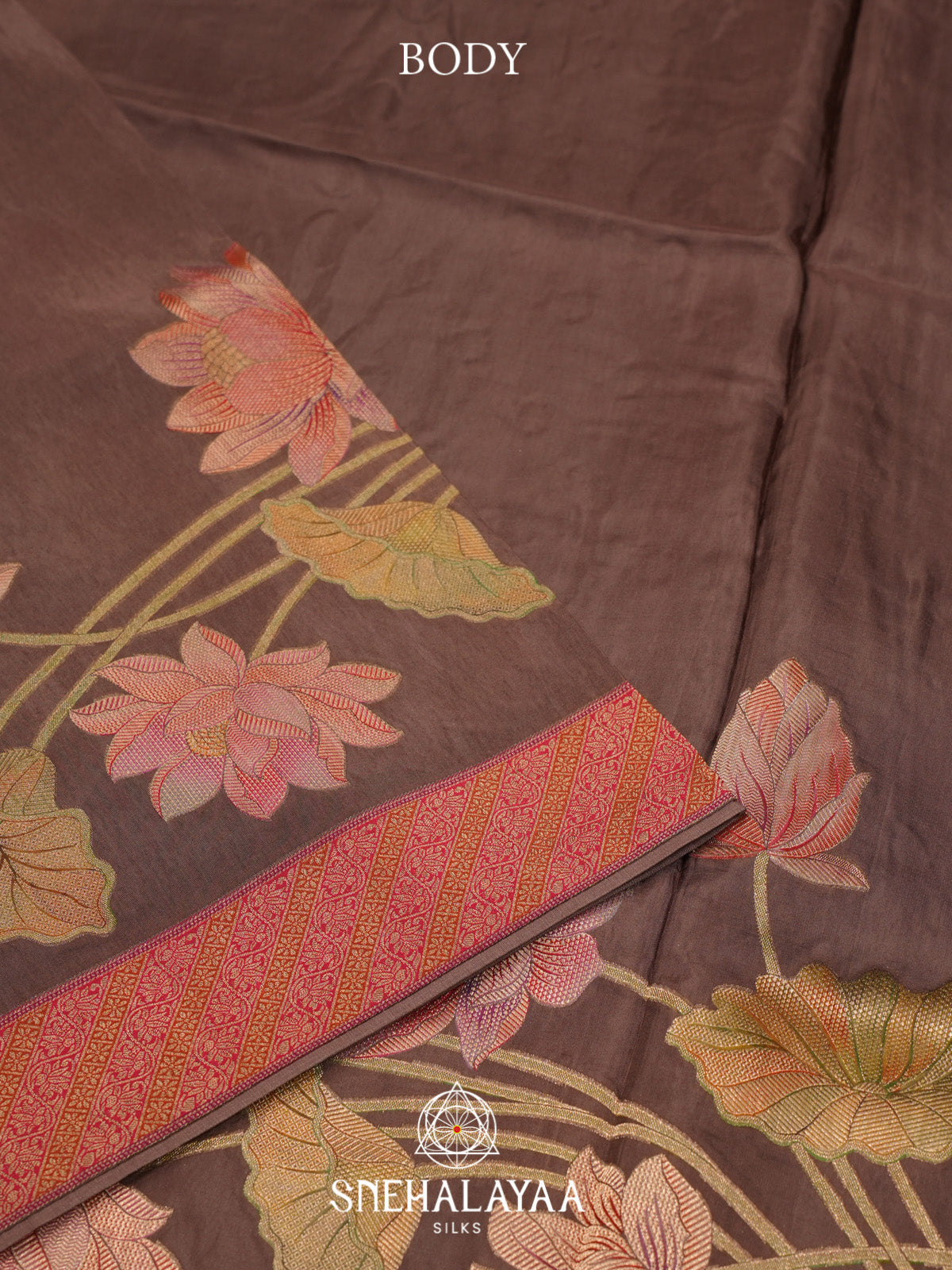 Brown Dola Saree