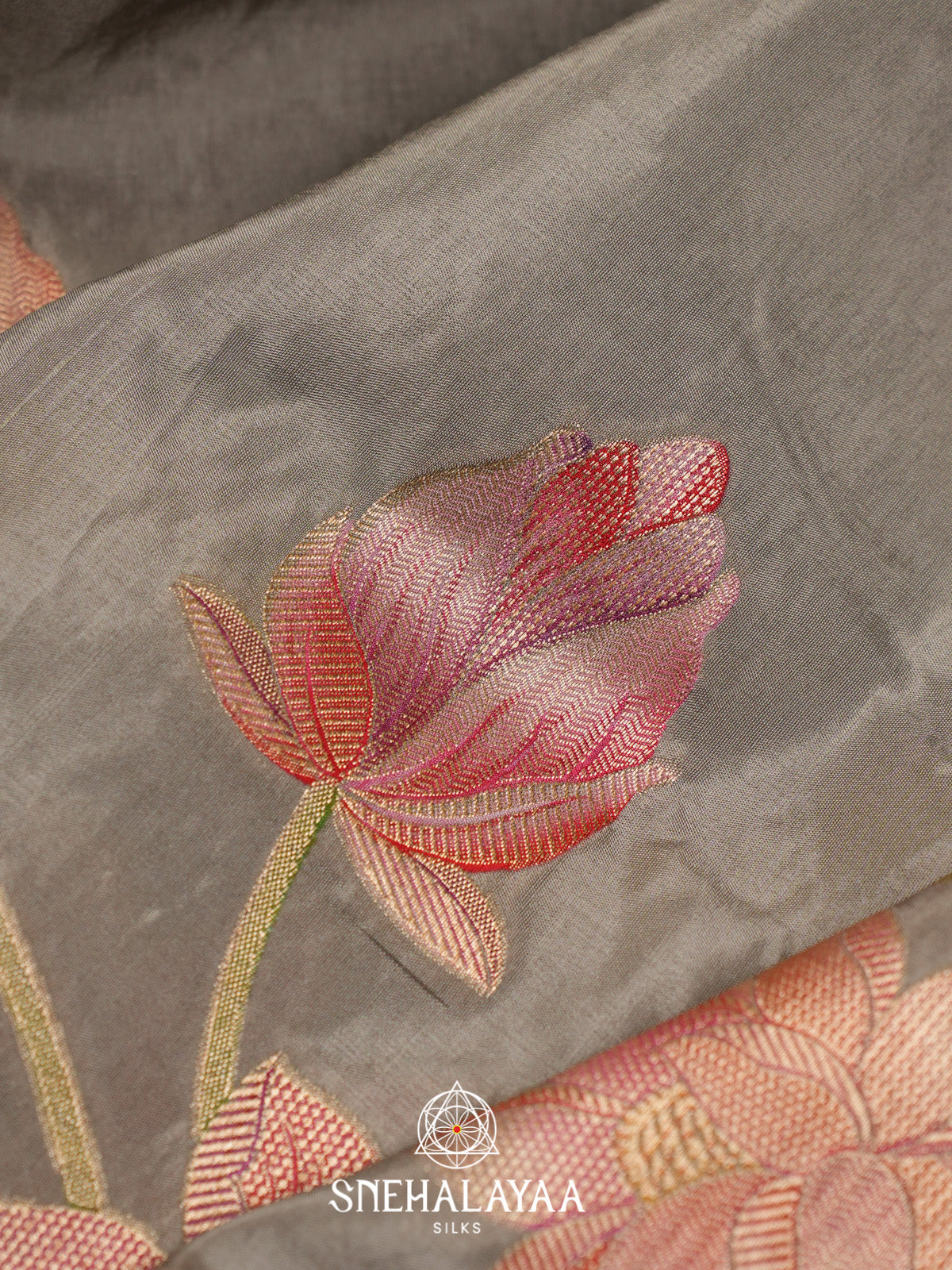 Beige Gold Dola Saree