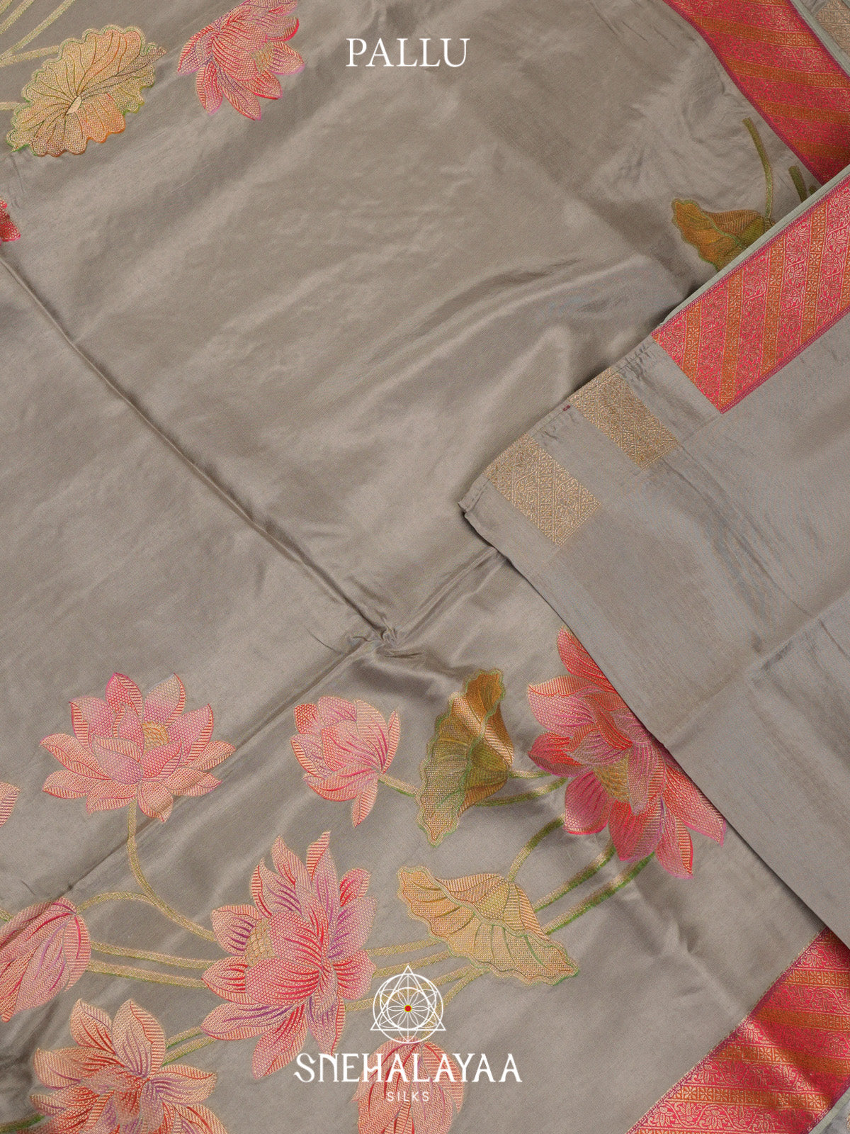 Beige Gold Dola Saree