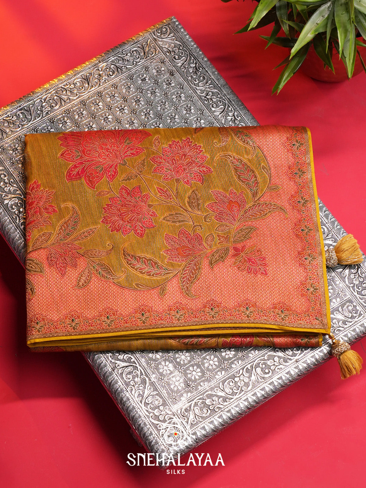 Yellow Dola Saree