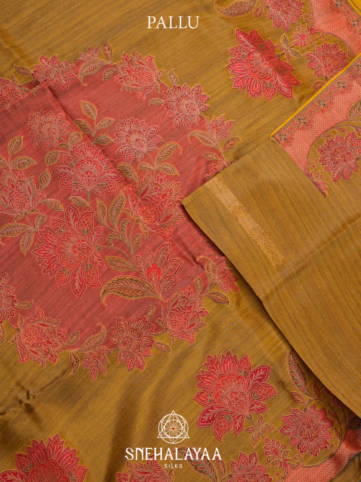Yellow Dola Saree