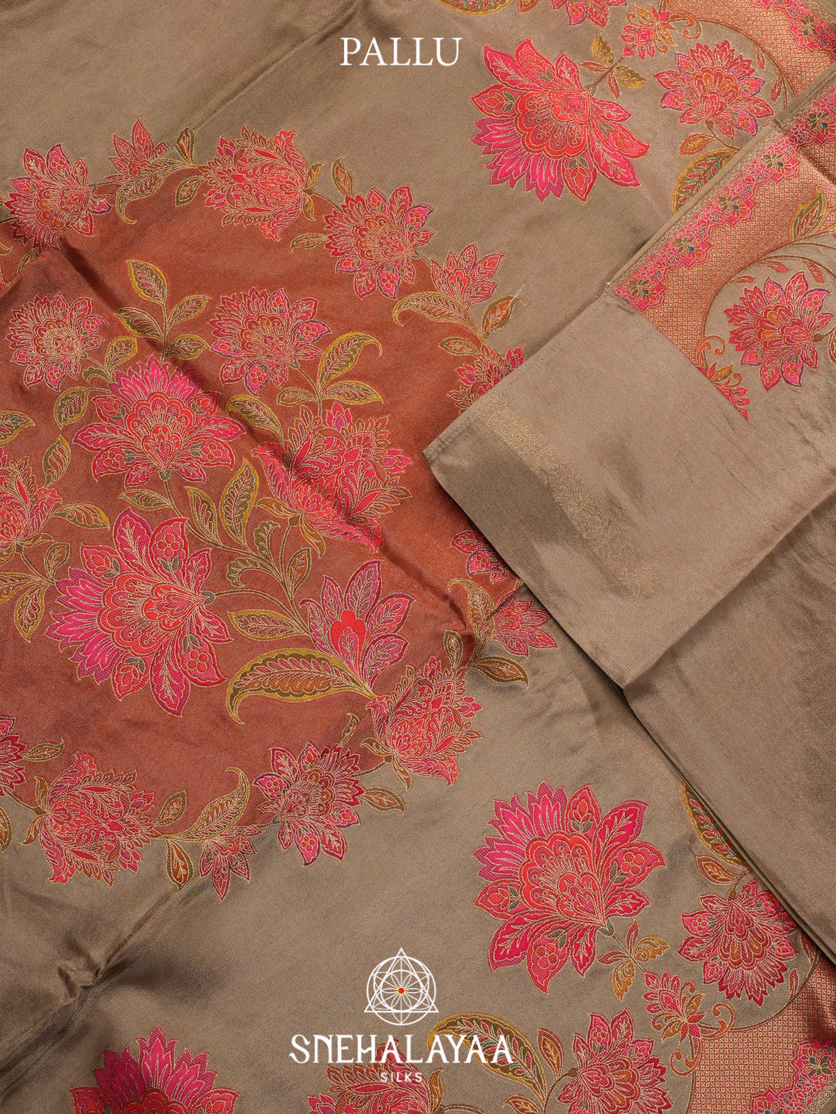 Beige Gold Dola Saree