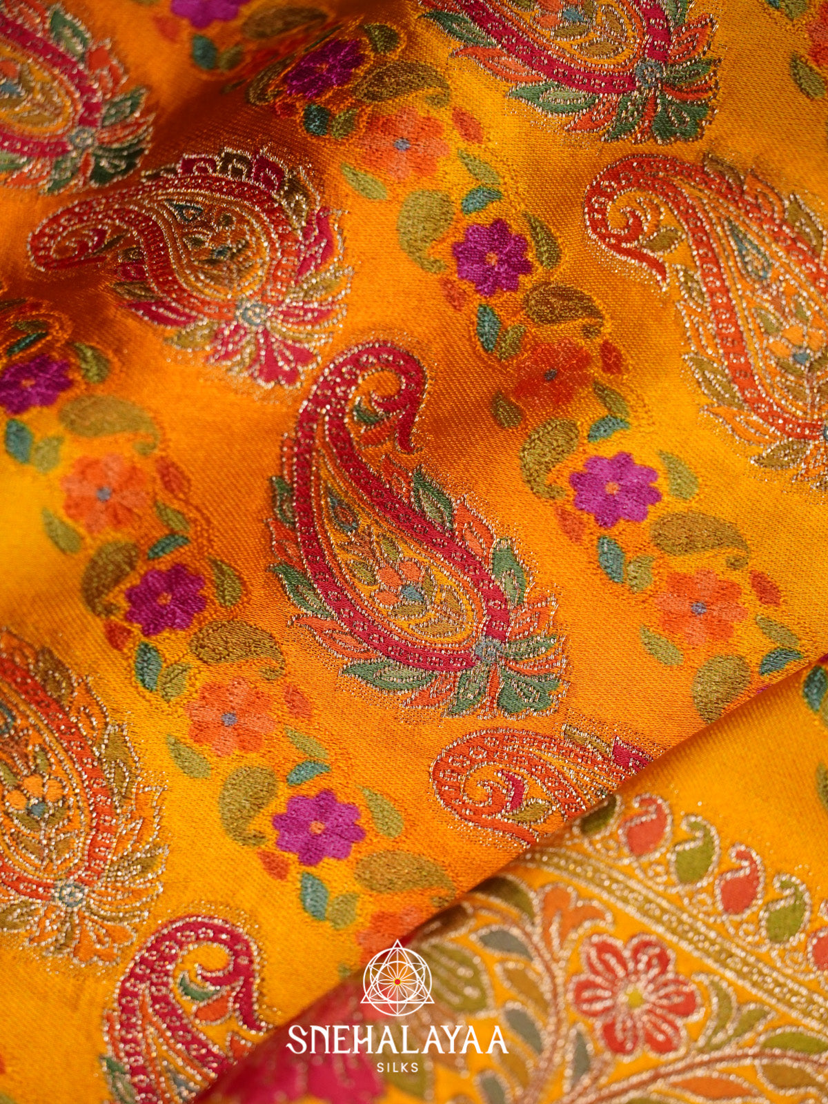 Orange Banaras Saree