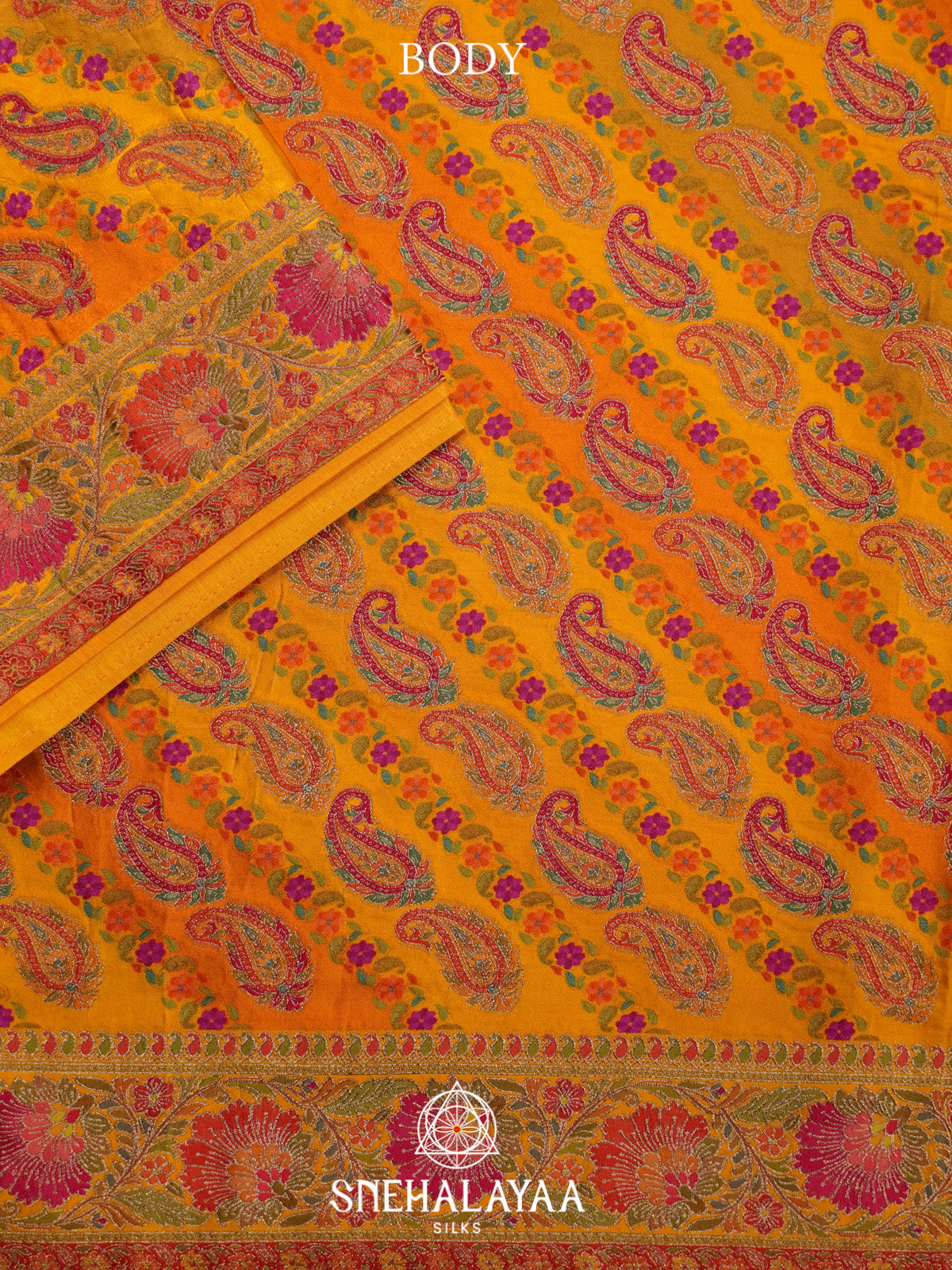 Orange Banaras Saree