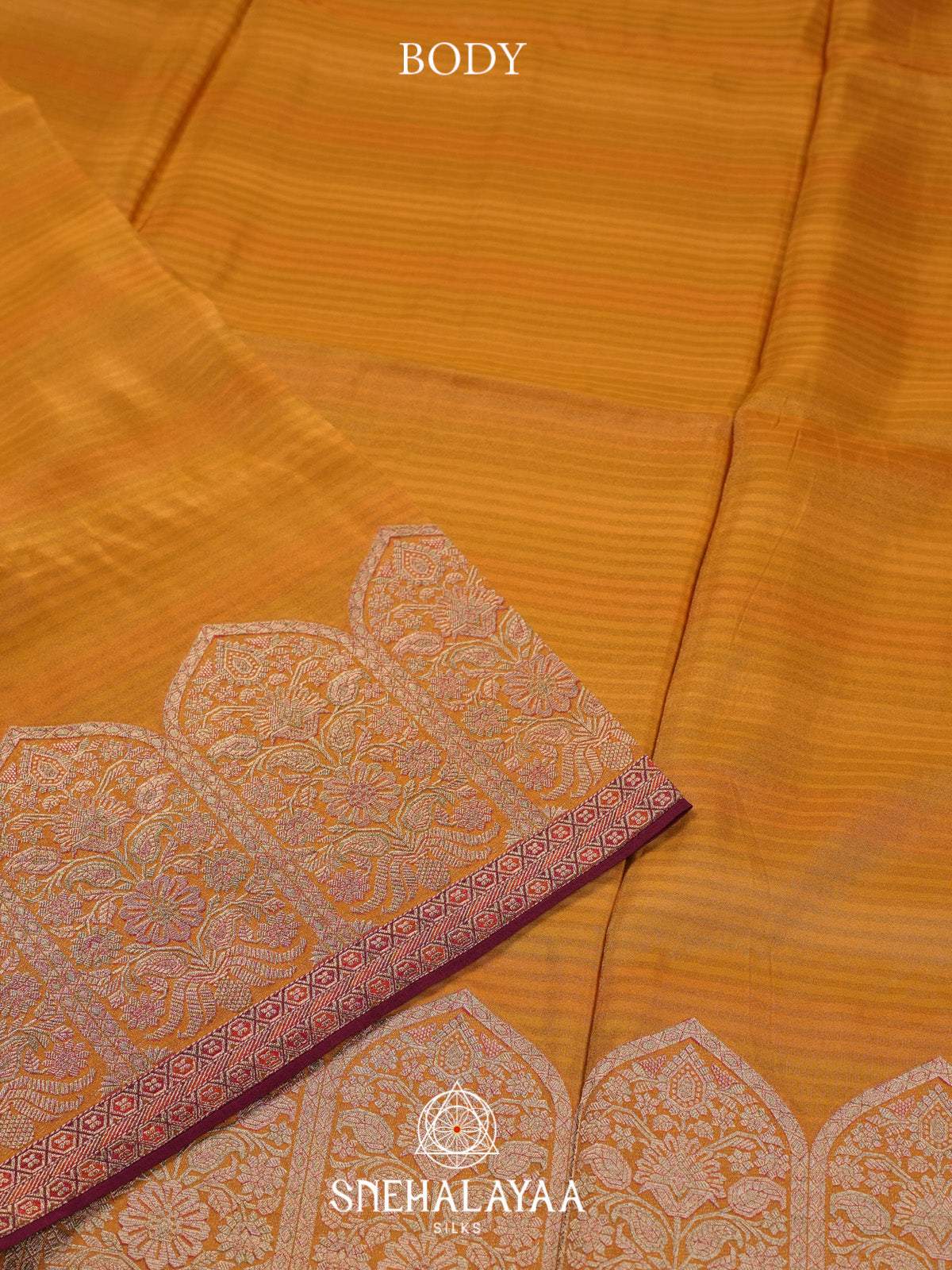Mango Yellow Dola Saree