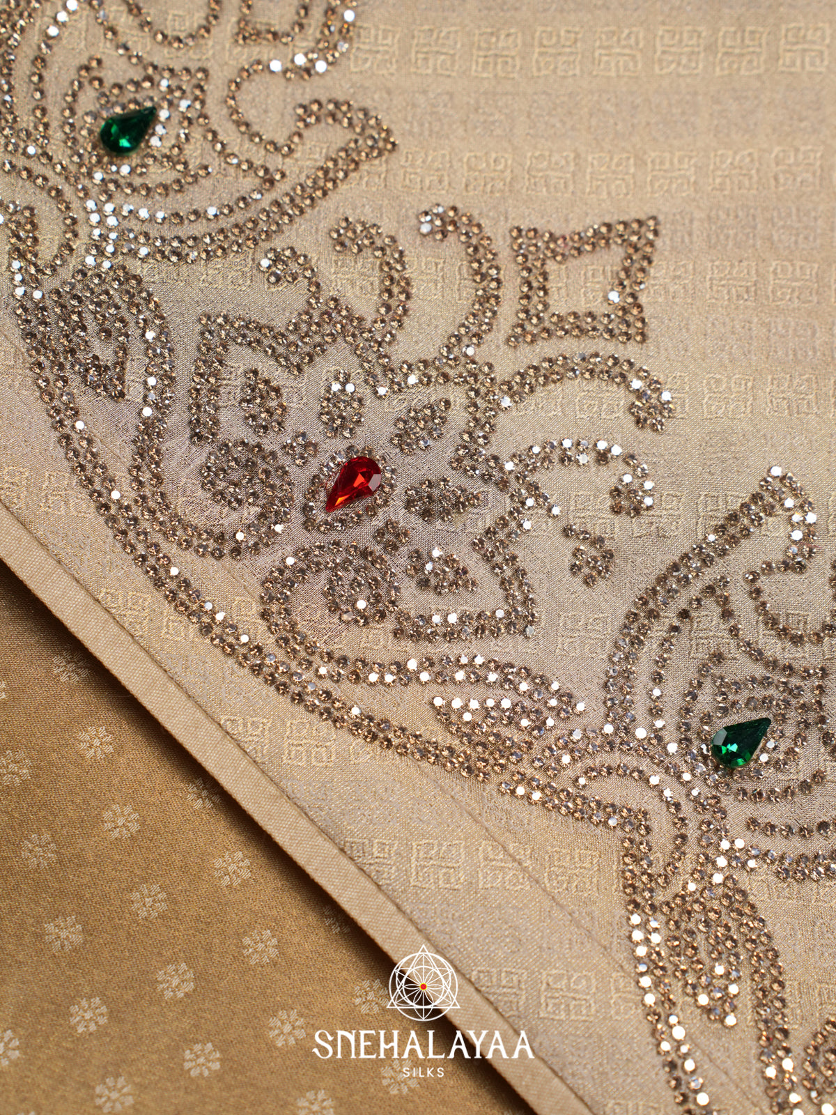 Cream Designer Saree