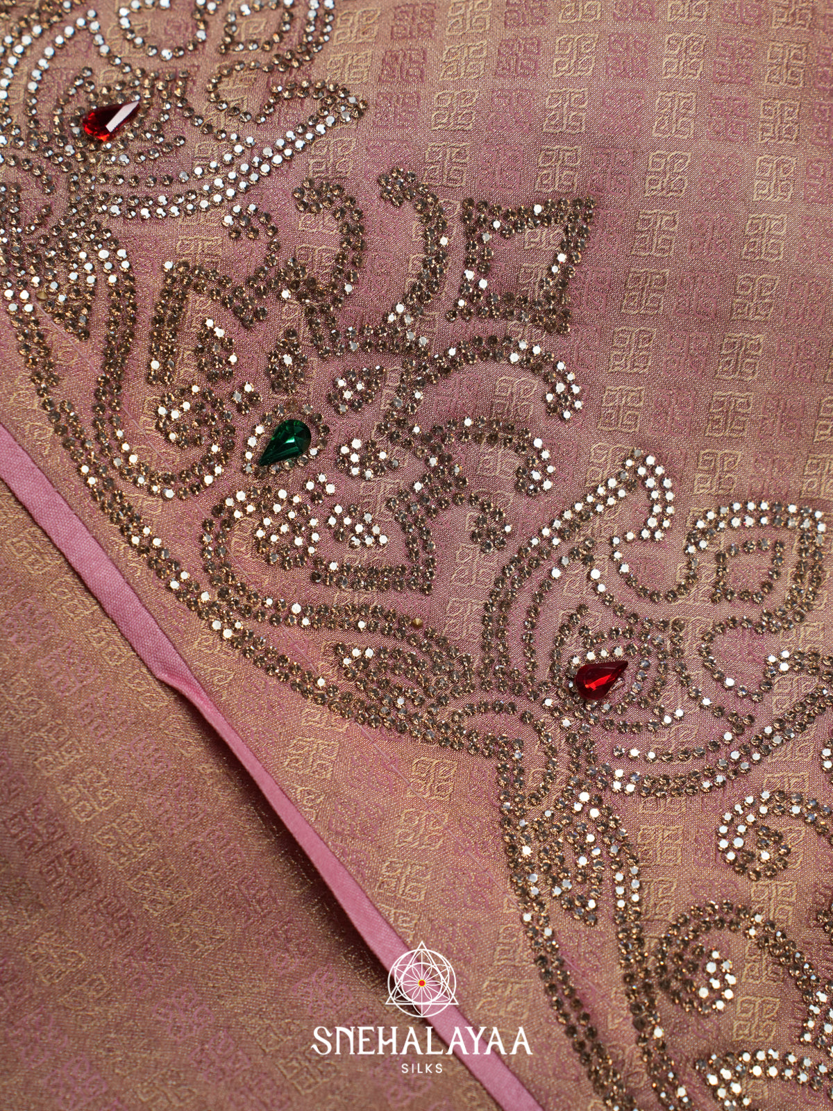 Rose Pink Designer Saree