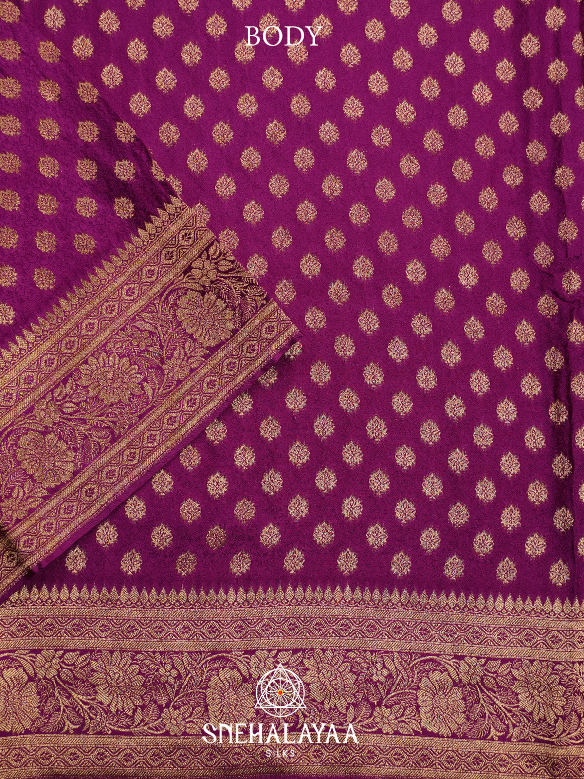 Magenta Banaras Saree