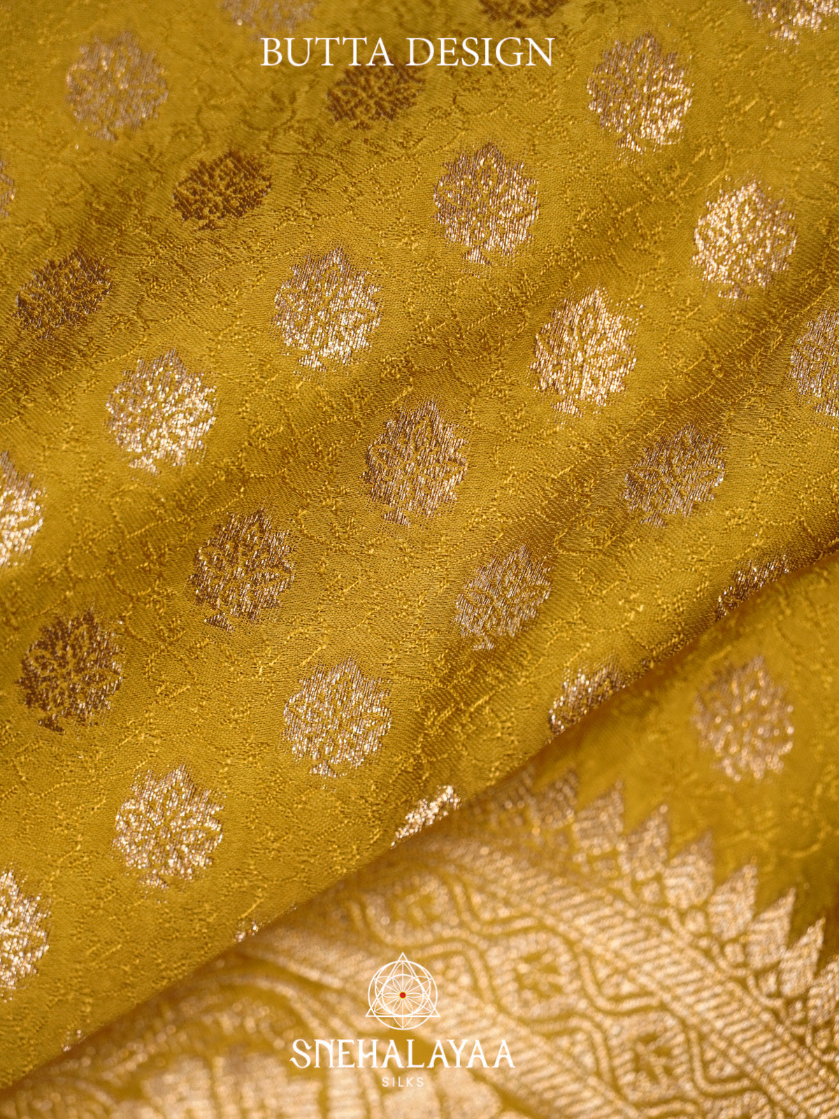 Lemon Yellow Banaras Saree
