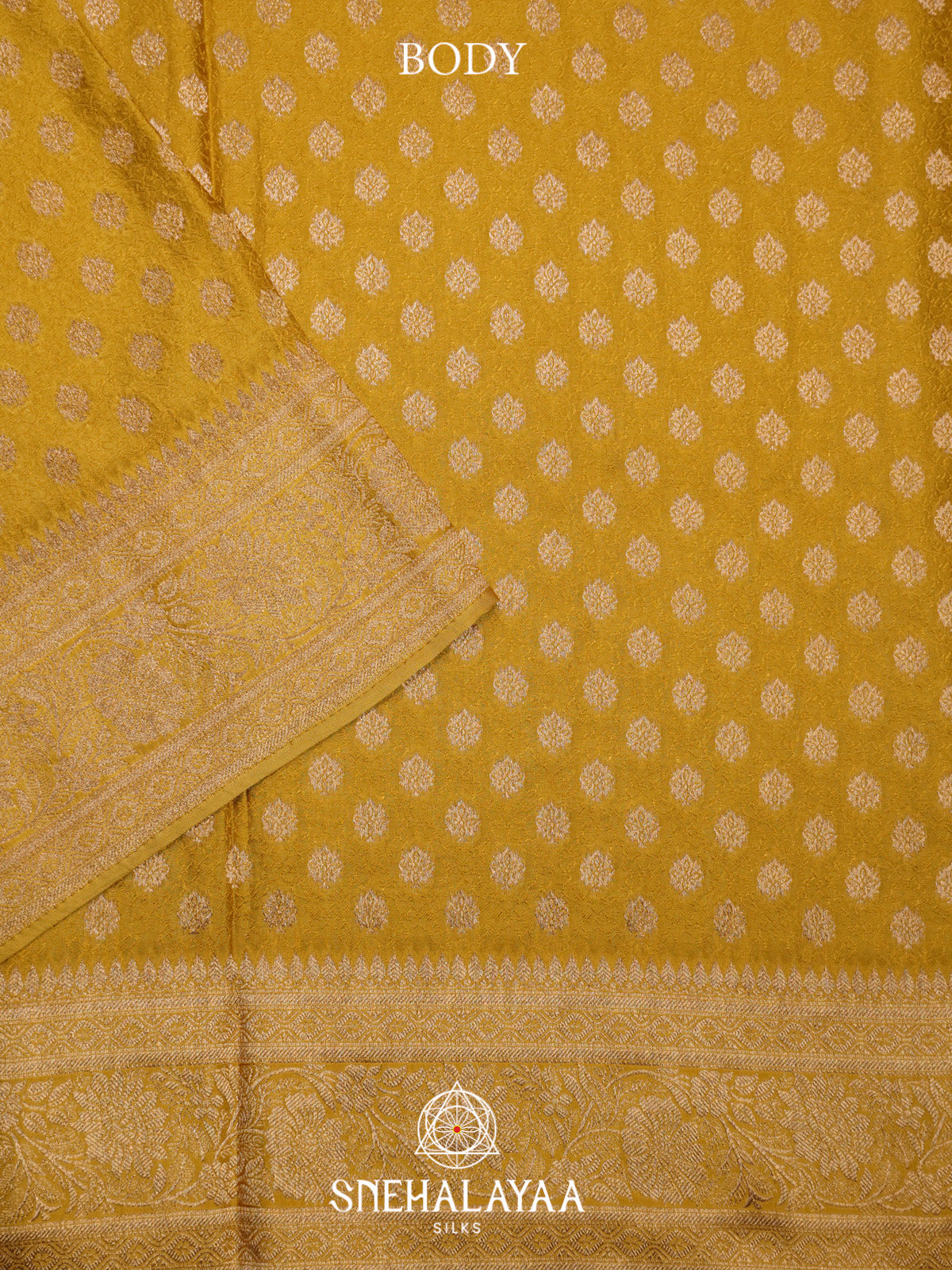 Lemon Yellow Banaras Saree