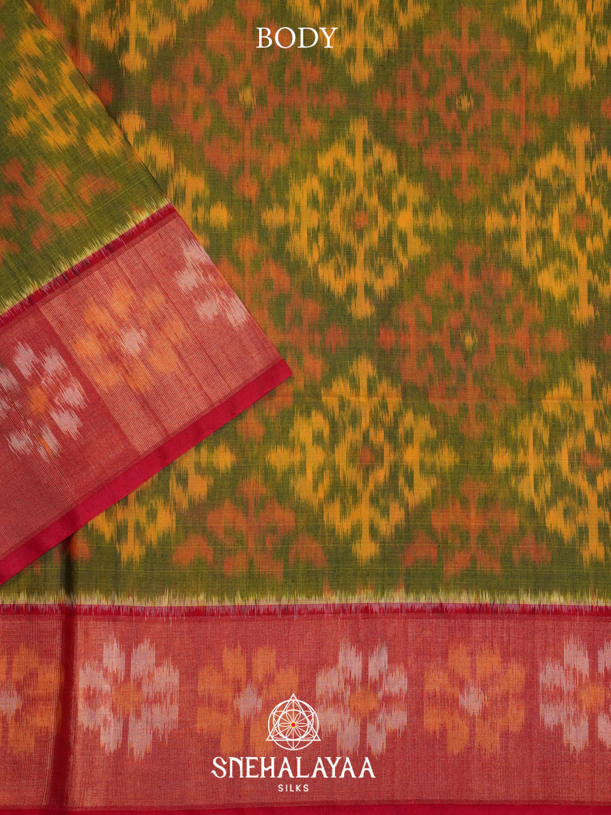 Green Ikat Silk Cotton Saree