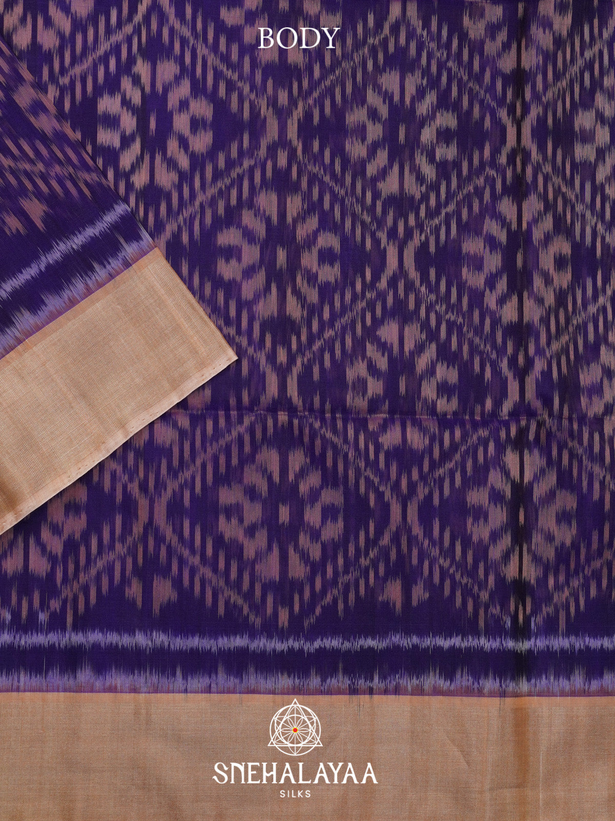 Purple Ikat Silk Cotton Saree