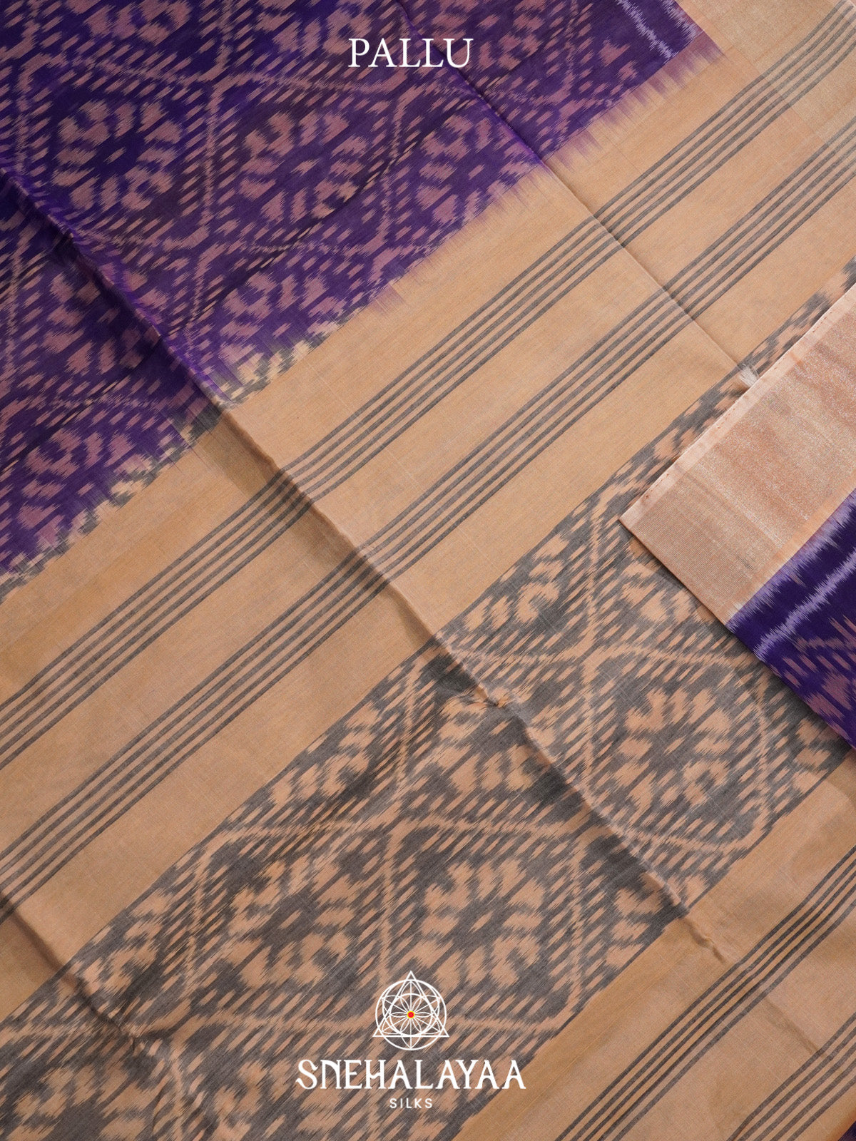 Purple Ikat Silk Cotton Saree