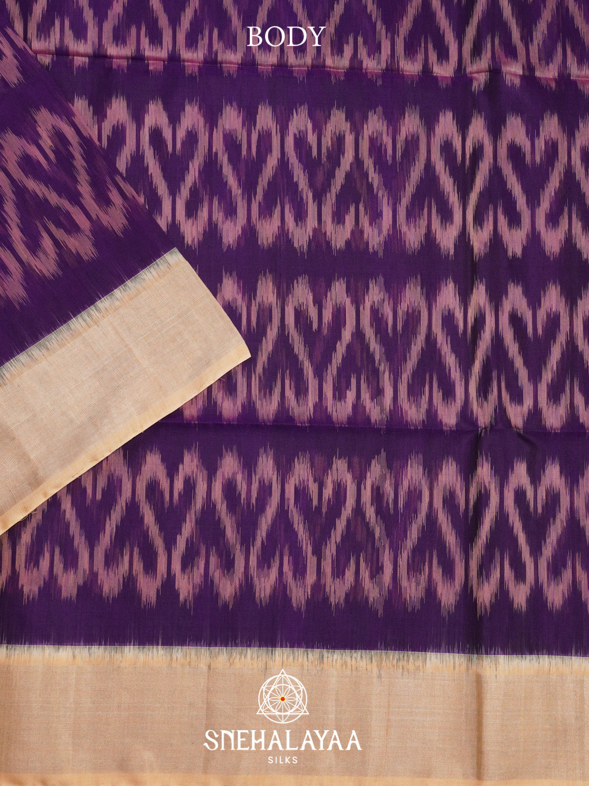 Purple Ikat Silk Cotton Saree