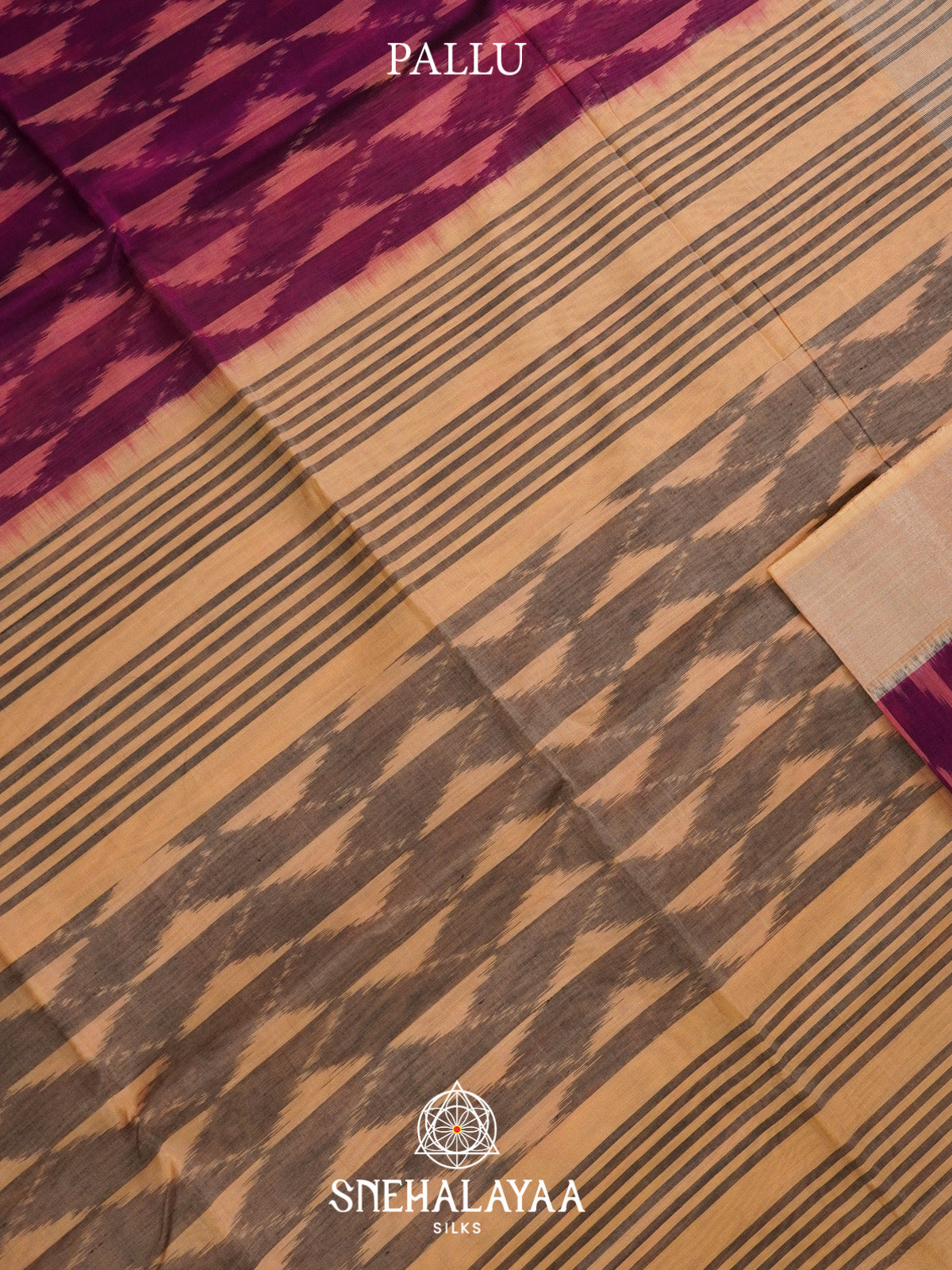 Magenta Pink Ikat Silk Cotton Saree