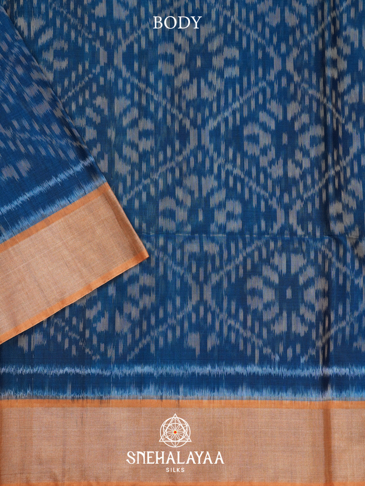 Blue Ikat Silk Cotton Saree