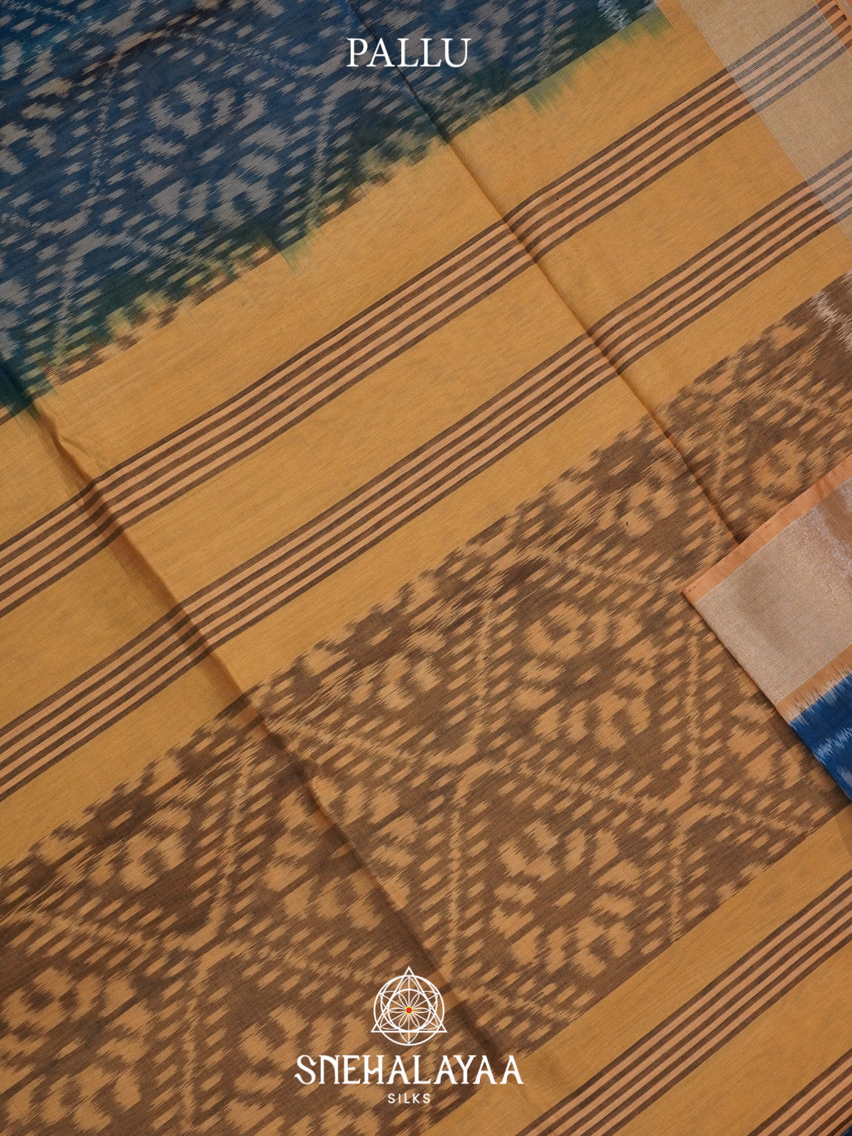 Blue Ikat Silk Cotton Saree