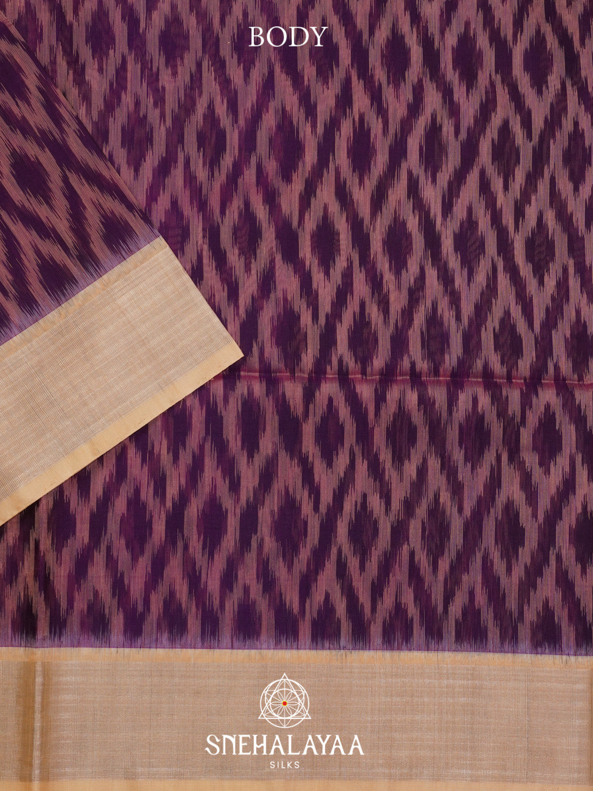 Purple Ikat Silk Cotton Saree