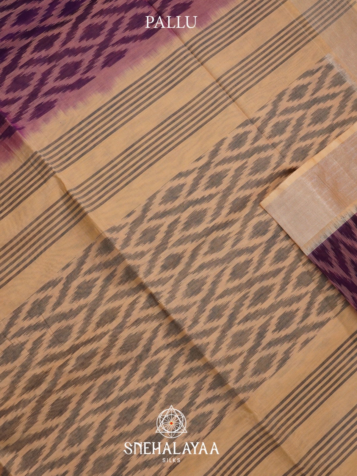 Purple Ikat Silk Cotton Saree
