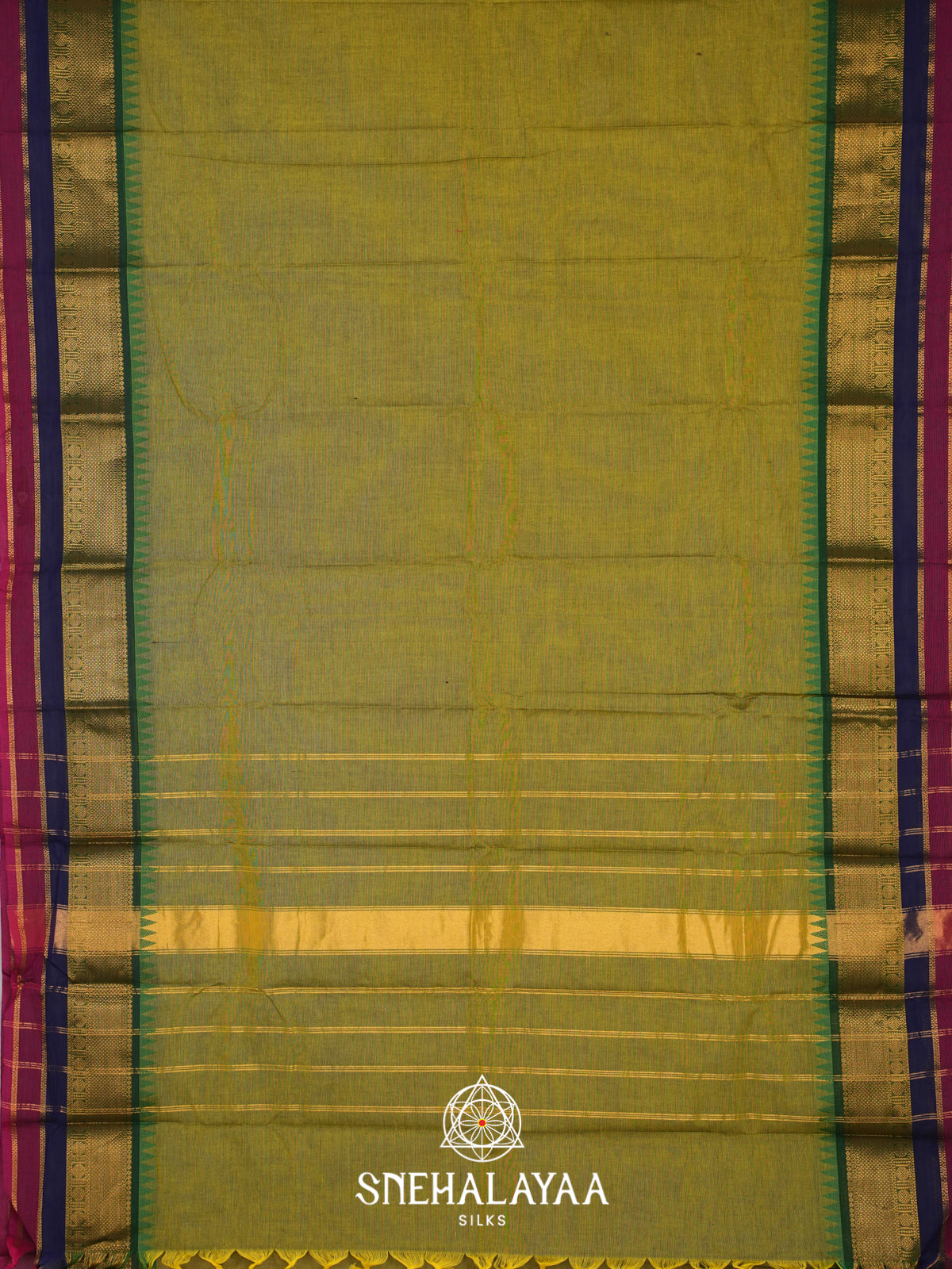 Mehendi Green Chettinad Cotton Saree
