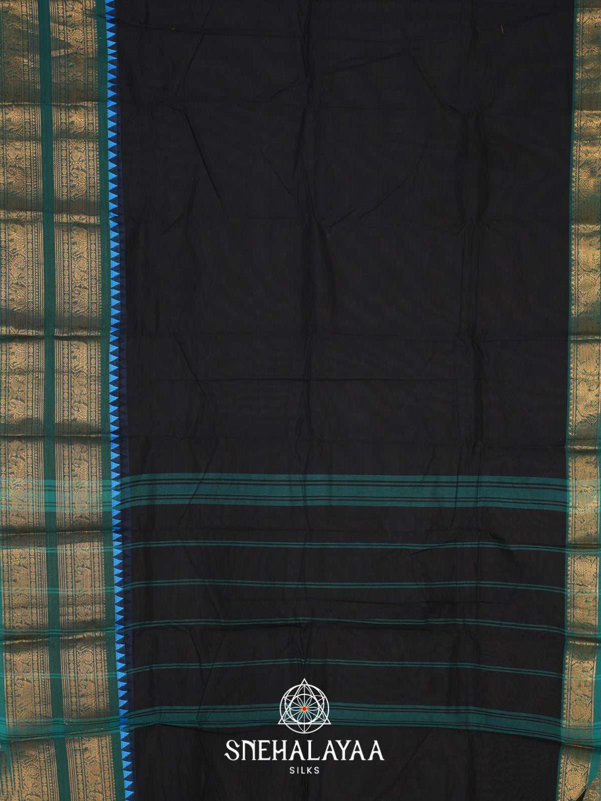 Black Chettinad Cotton Saree