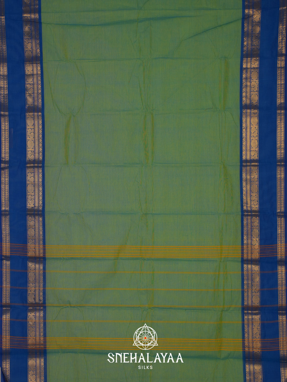 Olive Green Chettinad Cotton Saree