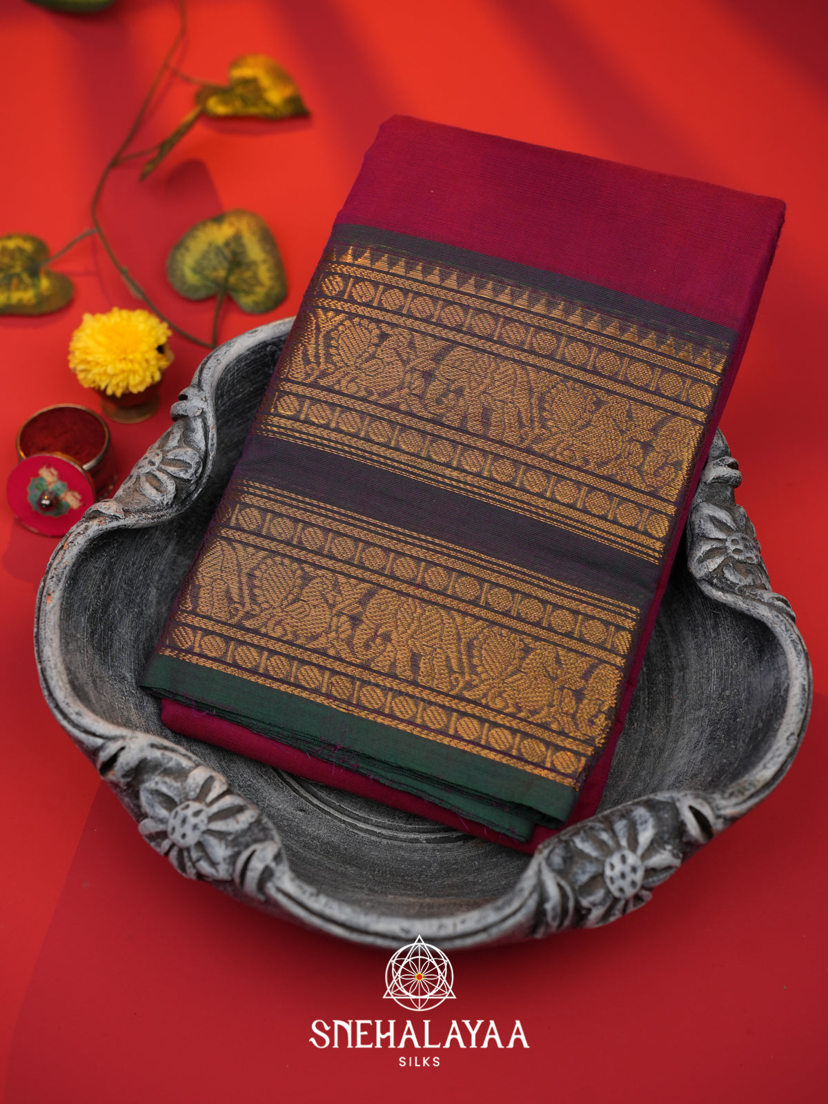 Meganta Chettinad Cotton Saree