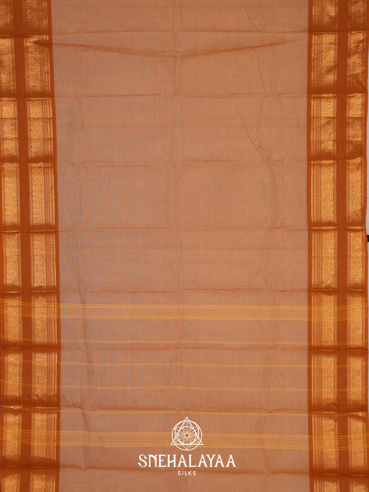 Copper Orange Chettinad Cotton Saree