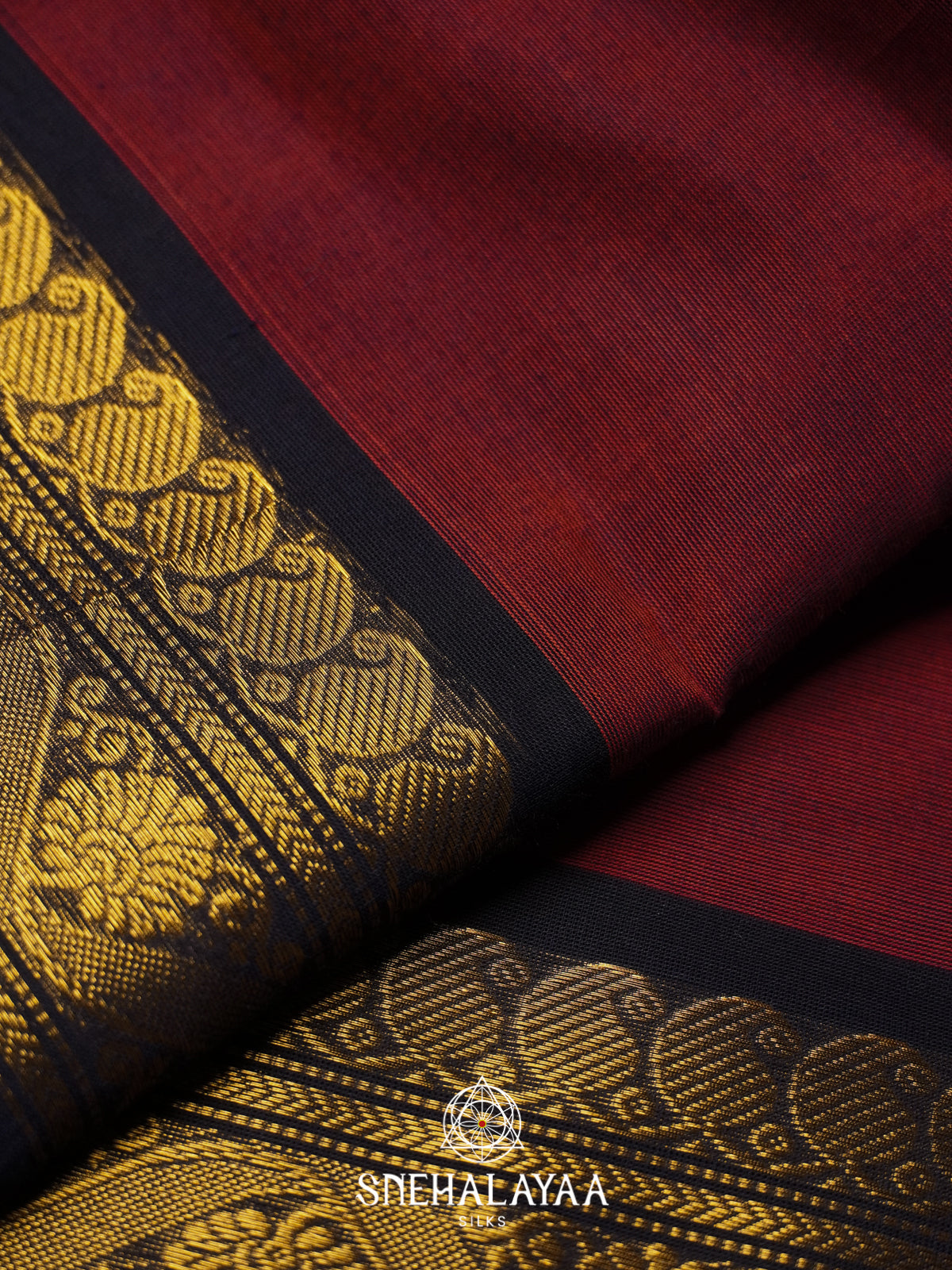 Maroon Chettinad Cotton Saree