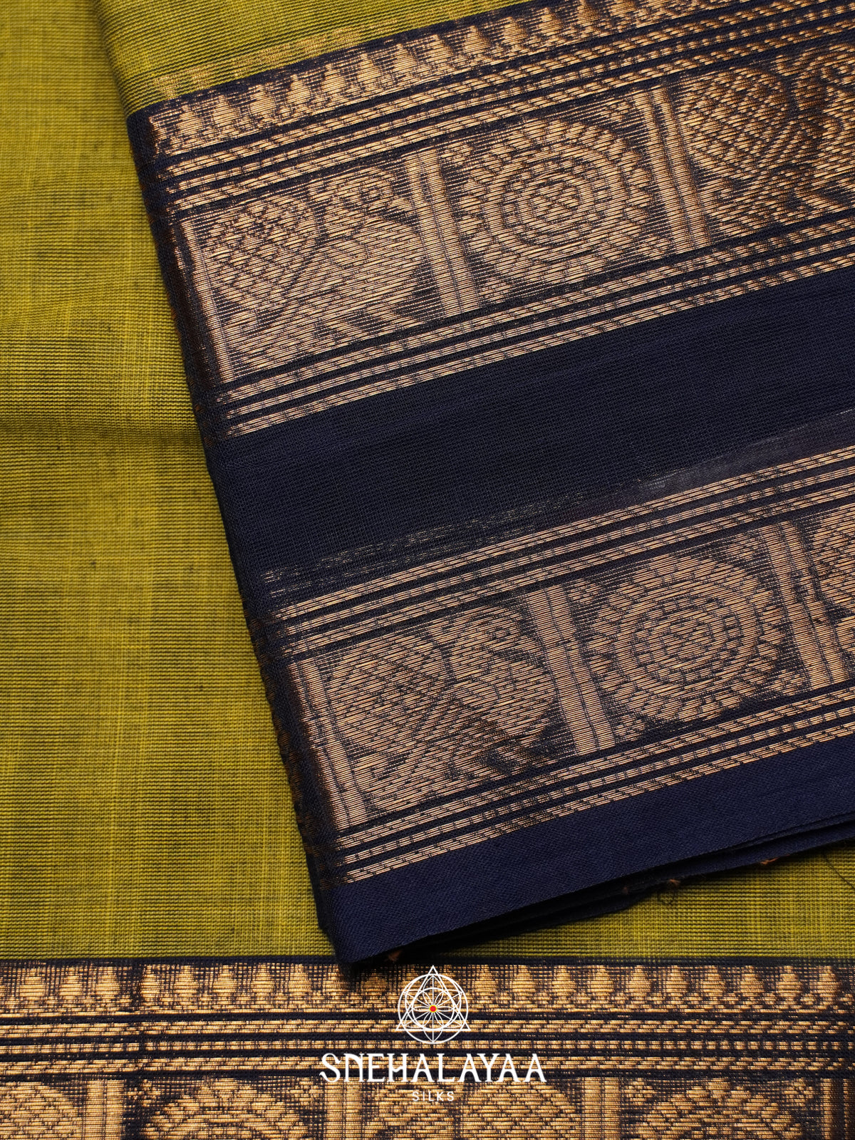Mehendi Green Chettinad Cotton Saree