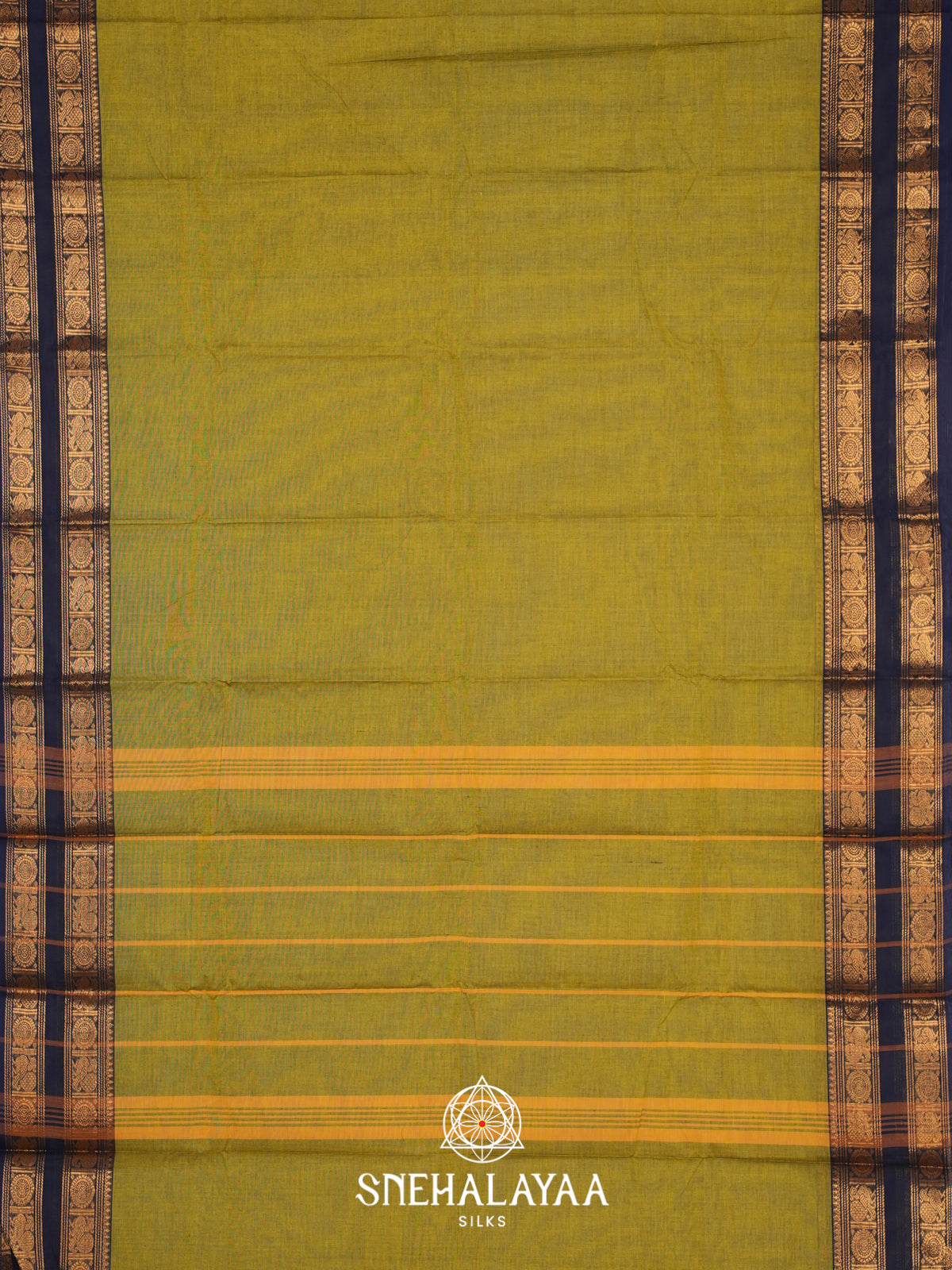 Mehendi Green Chettinad Cotton Saree