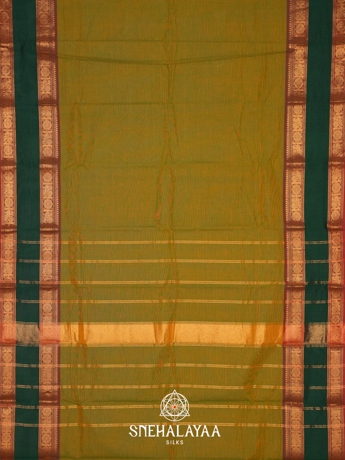 Mehendi Green Chettinad Cotton Saree