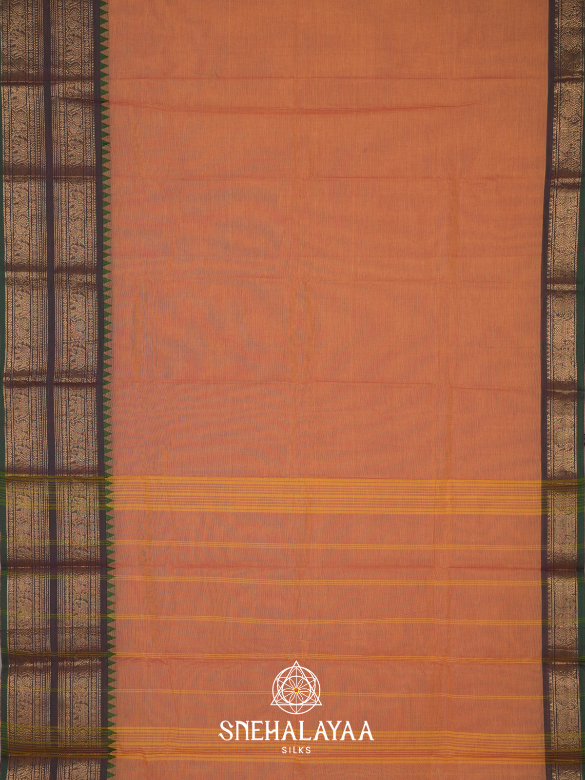 Burnt Orange  Chettinad Cotton Saree