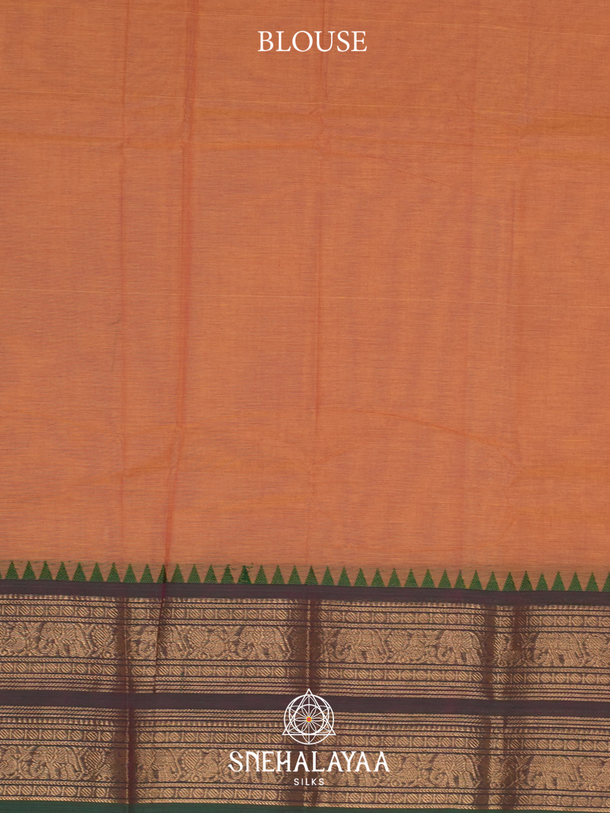 Burnt Orange  Chettinad Cotton Saree